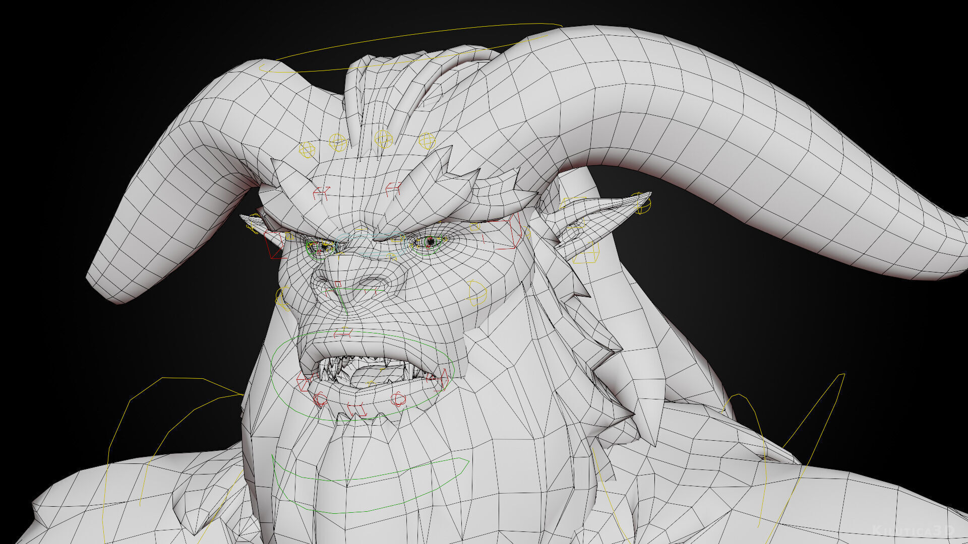 Yeti - Rigged Stylized Creature 3D Model for Blender Low-poly 3D model_12