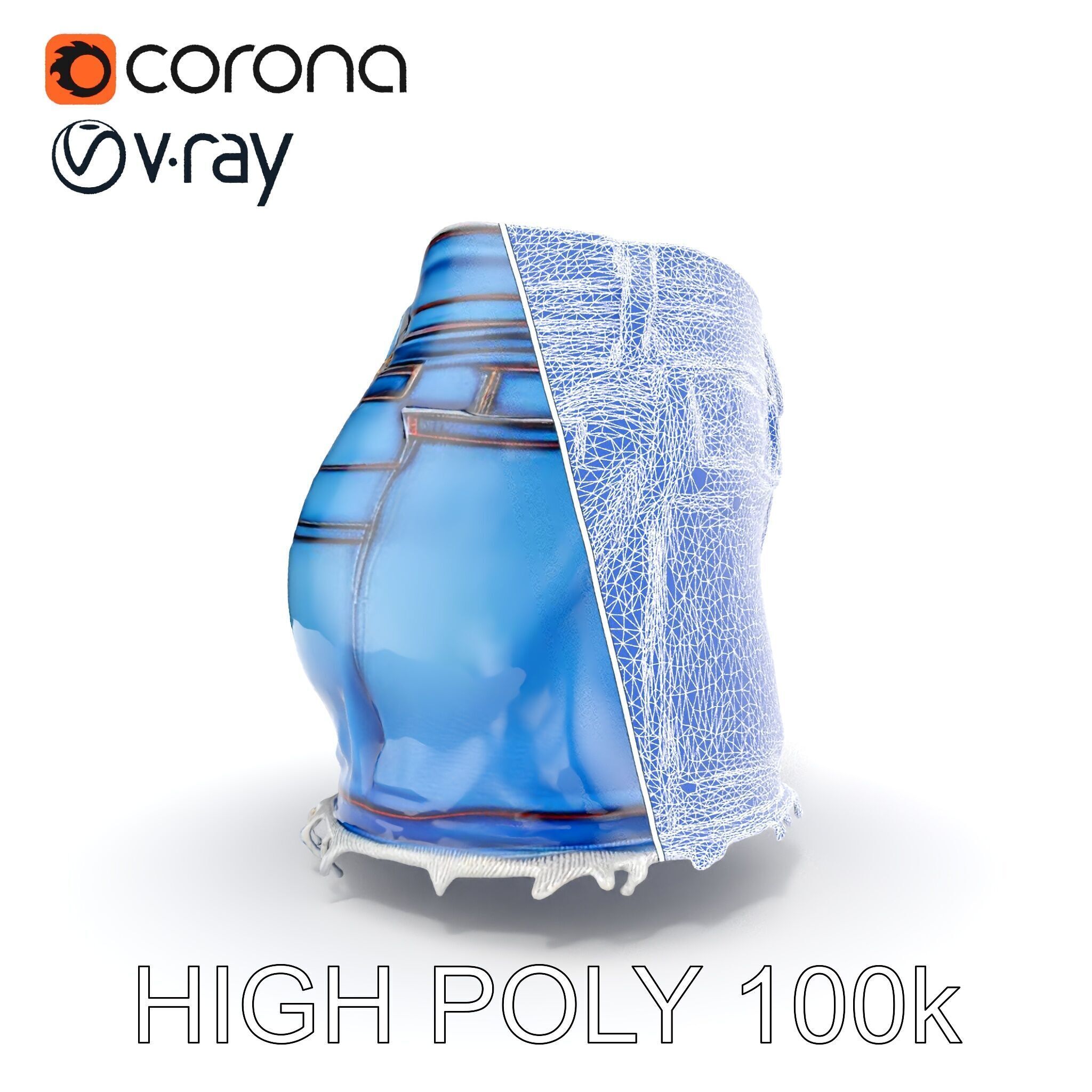 Denim Skirt with Frayed Hem D Model Pack Low-poly 3D model_36