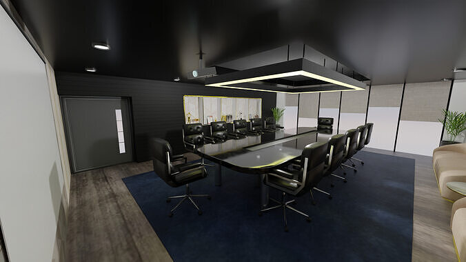 Office Meeting Room 3D Model 3D model