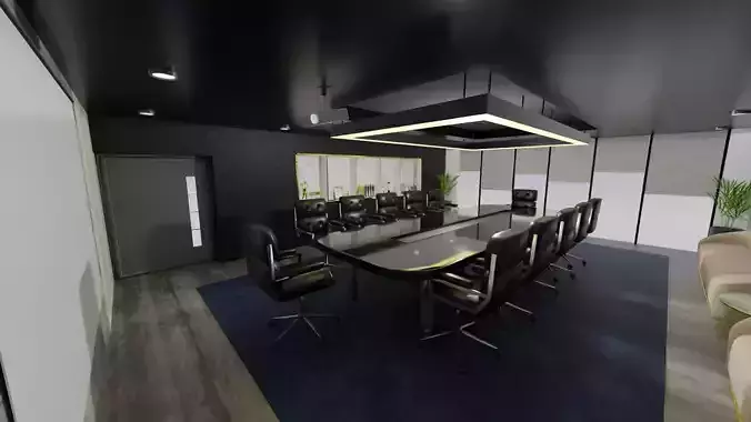 Office Meeting Room 3D Model