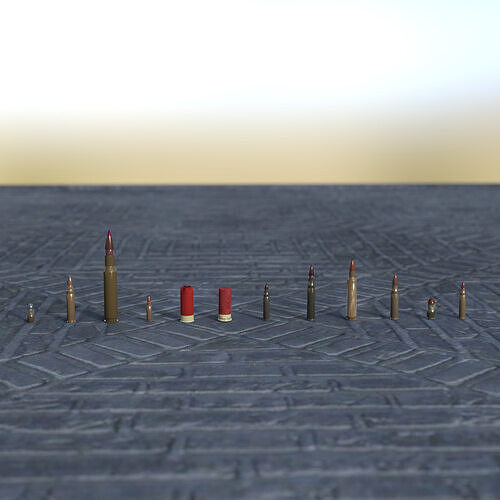 Bullets and Shells for DAZ3D Free 3D model