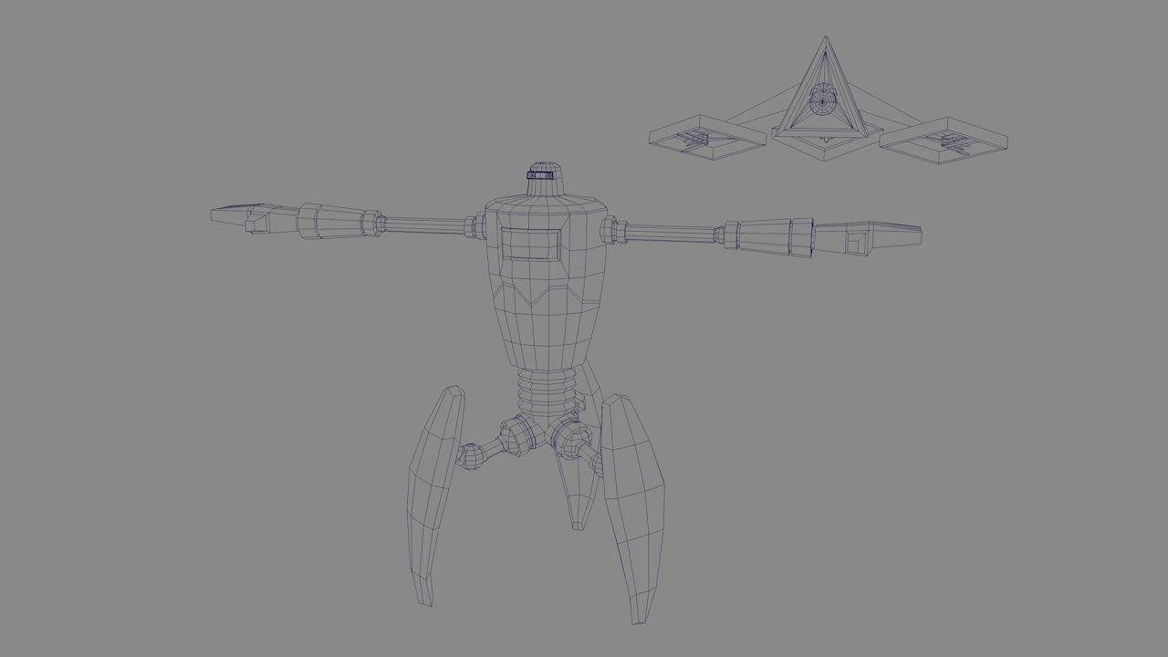 Robot duo Free low-poly 3D model_1