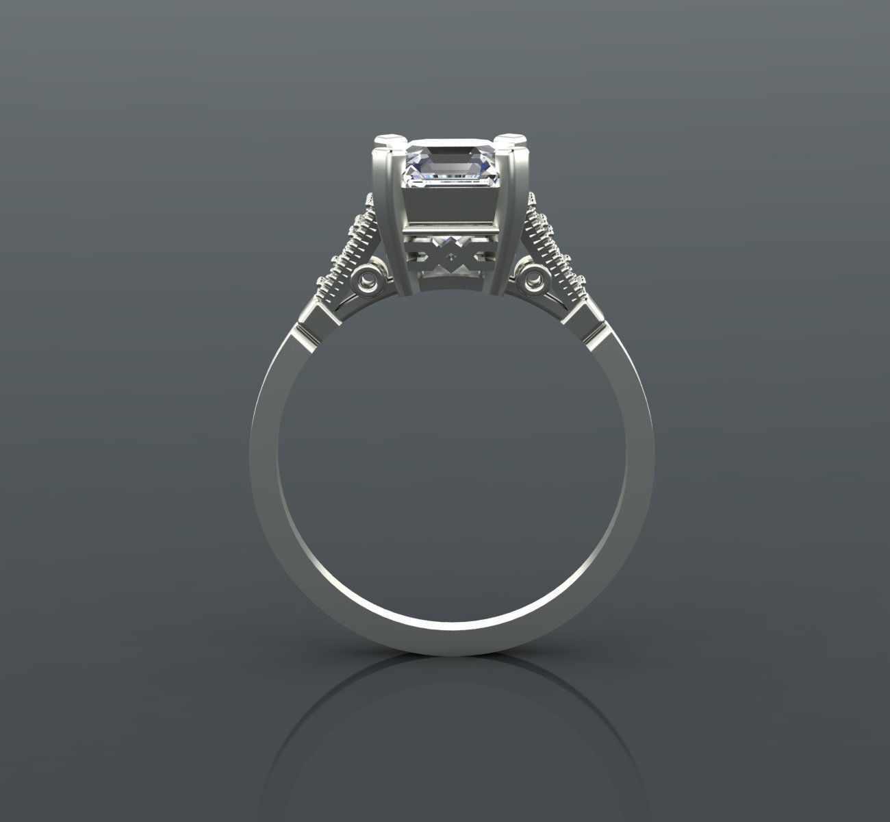 Solitaire Ring 3D print model_1