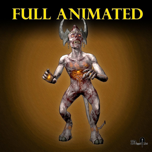 Demon Mage Low-poly 3D model