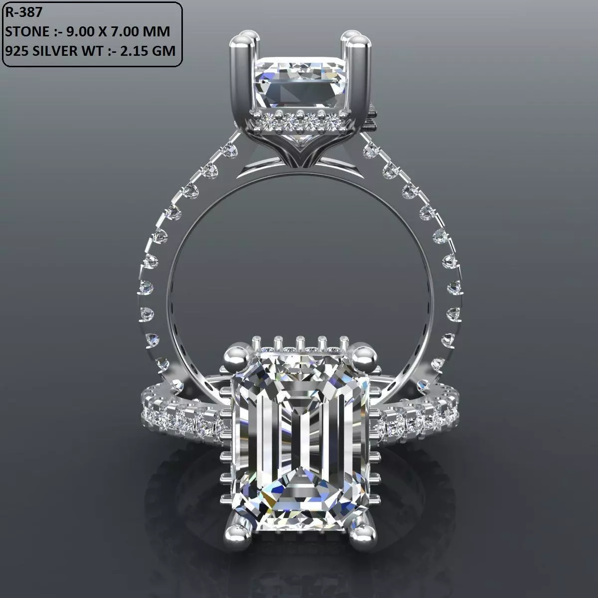 Solitaire Ring 3D print model_0