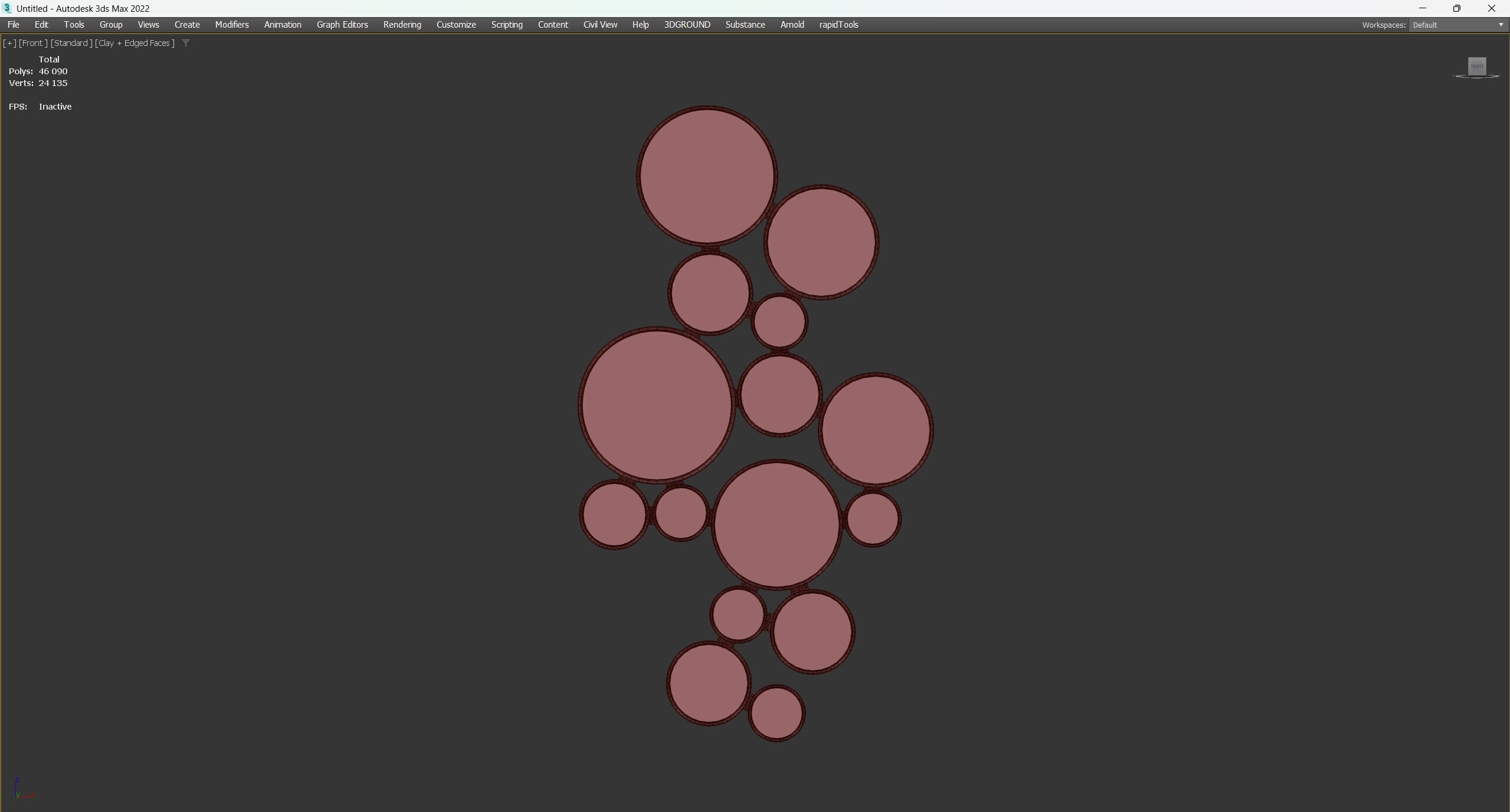 Abbyson Michelle Wall Mirror Low-poly 3D model_3