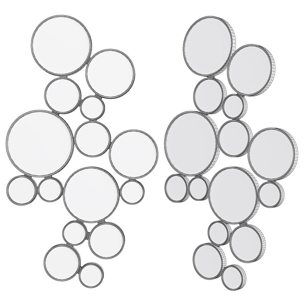 Abbyson Michelle Wall Mirror Low-poly 3D model_2