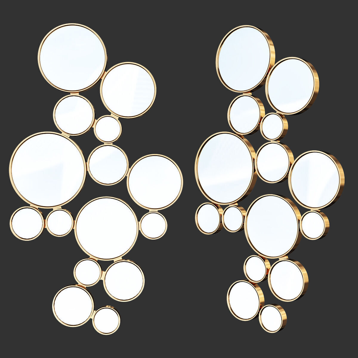 Abbyson Michelle Wall Mirror Low-poly 3D model_1