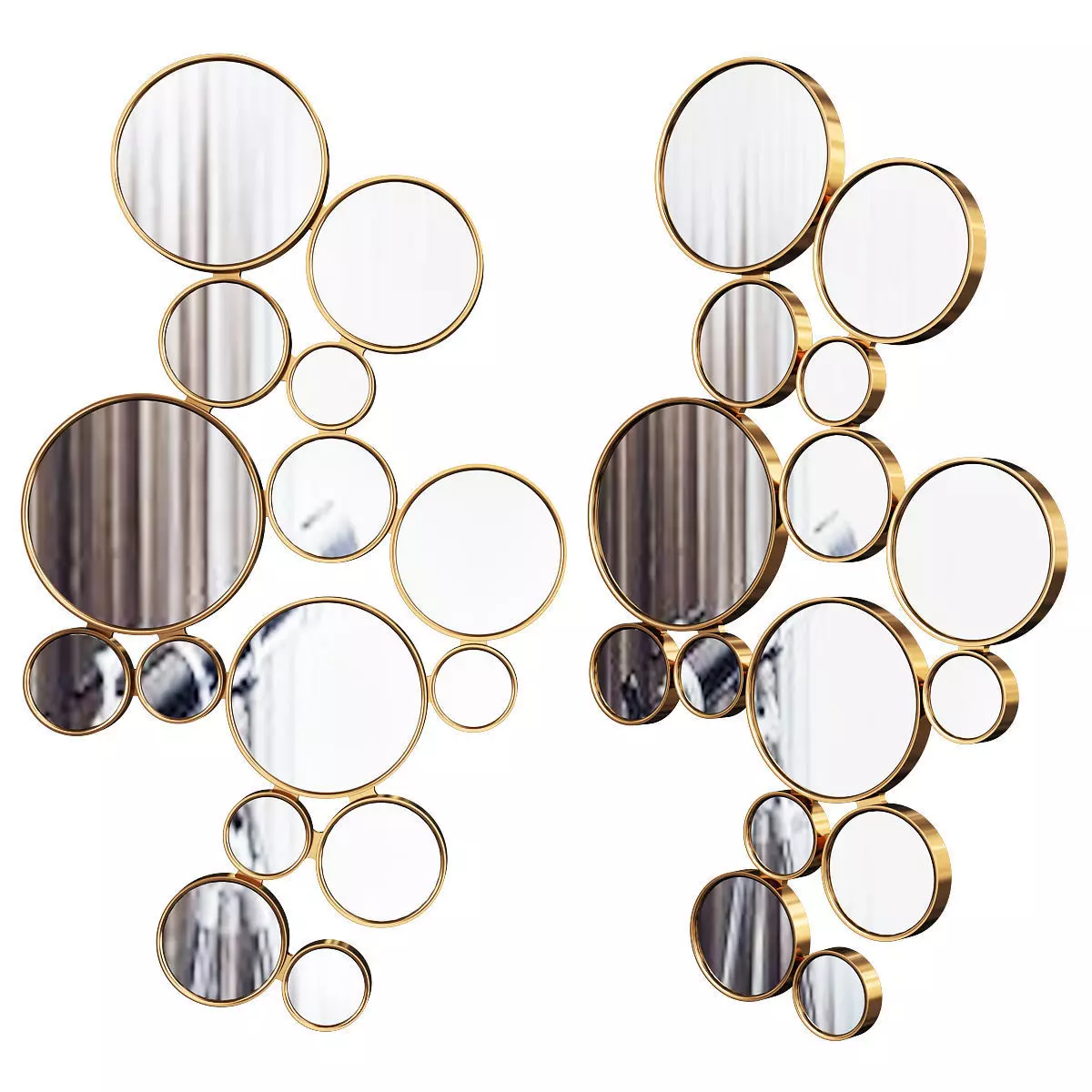 Abbyson Michelle Wall Mirror Low-poly 3D model_0