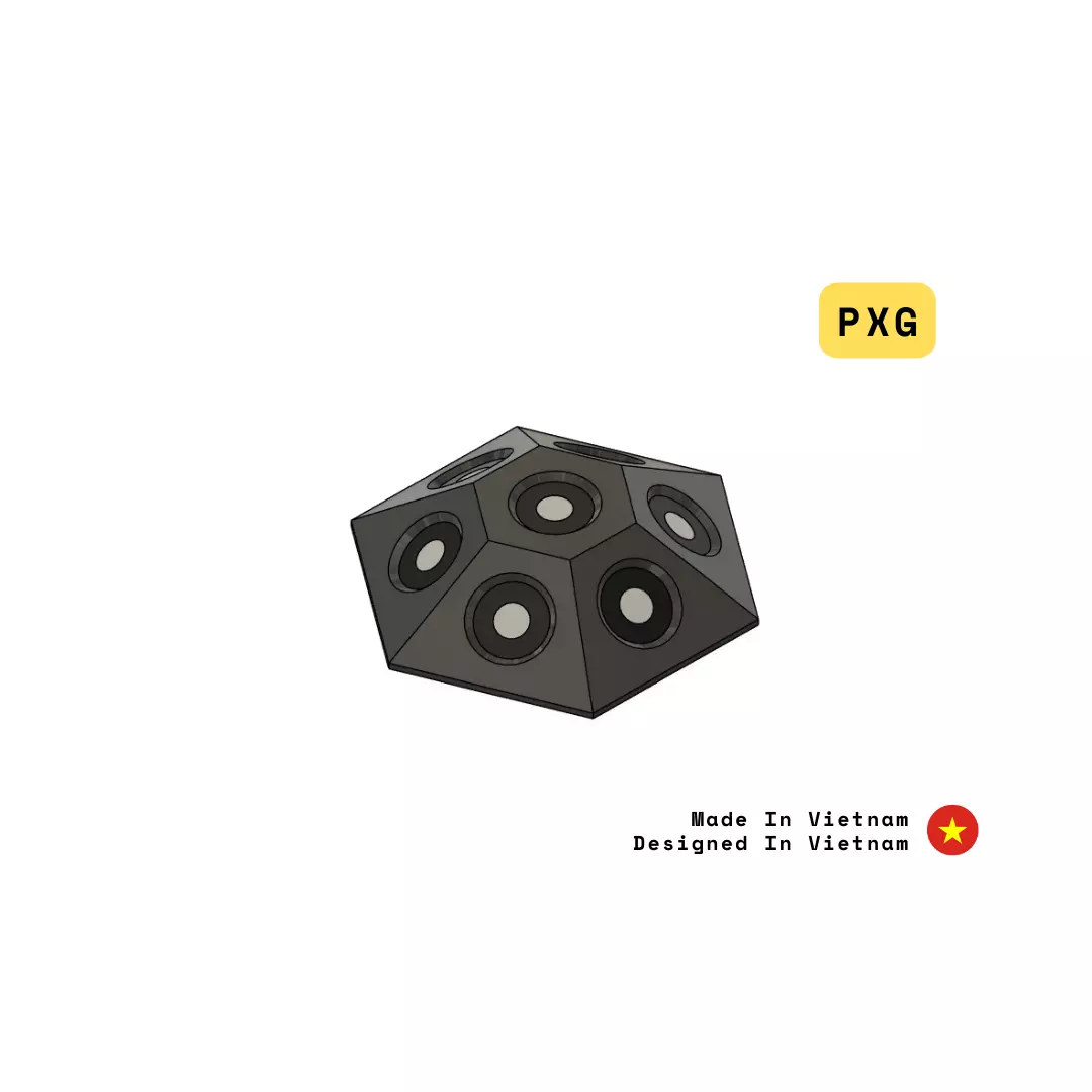 3D Scan Flat Hexagon Marker Free 3D print model