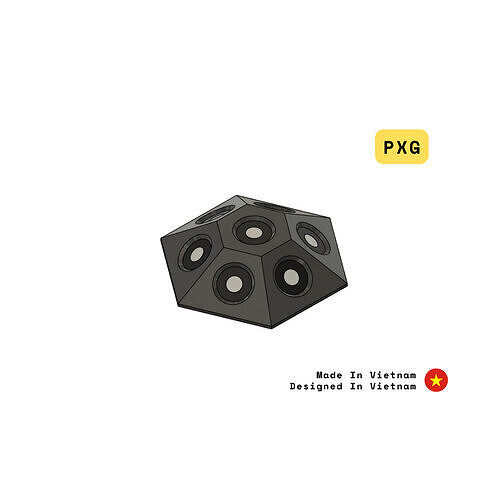 3D Scan Flat Hexagon Marker Free 3D print model