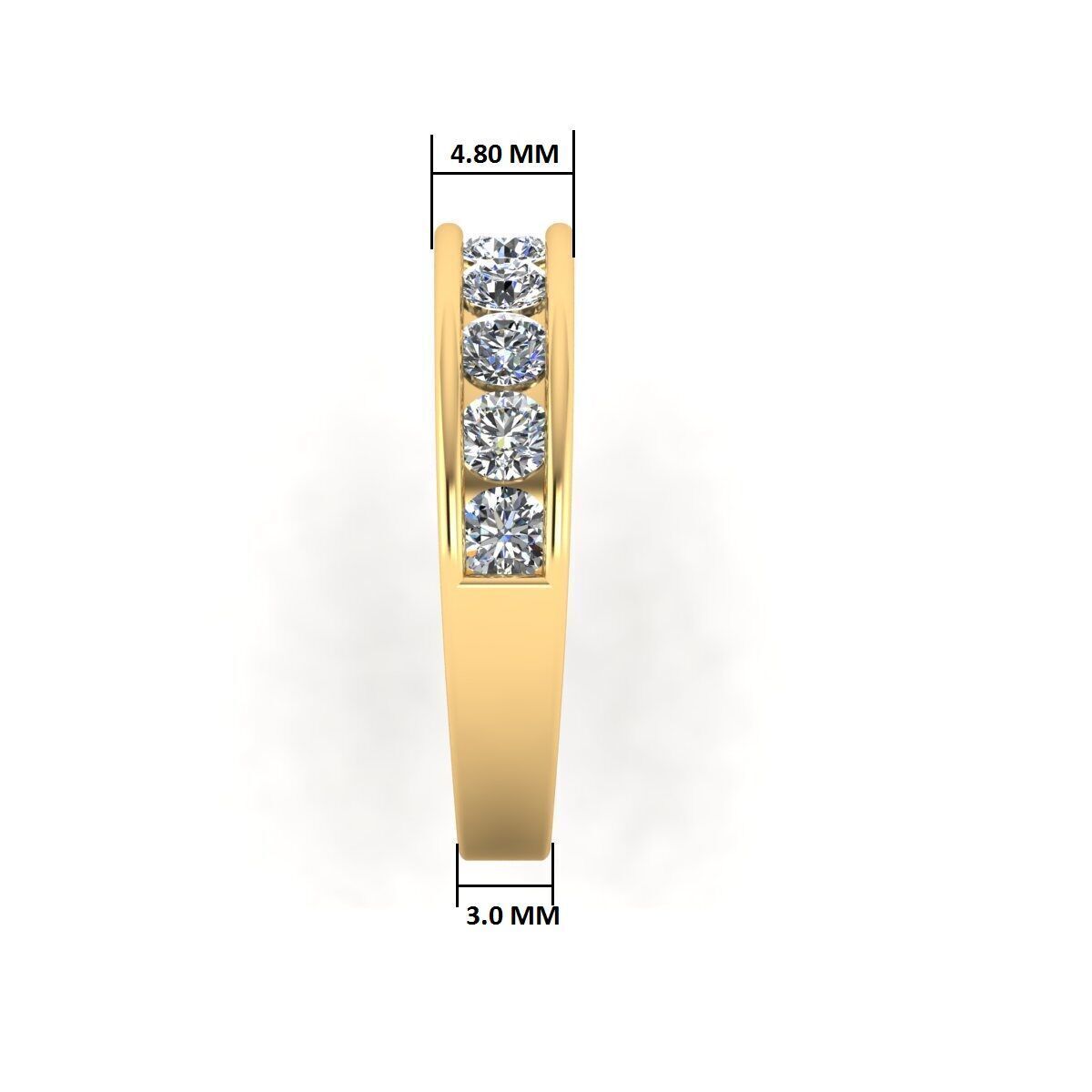 Band Ring 3D print model_2