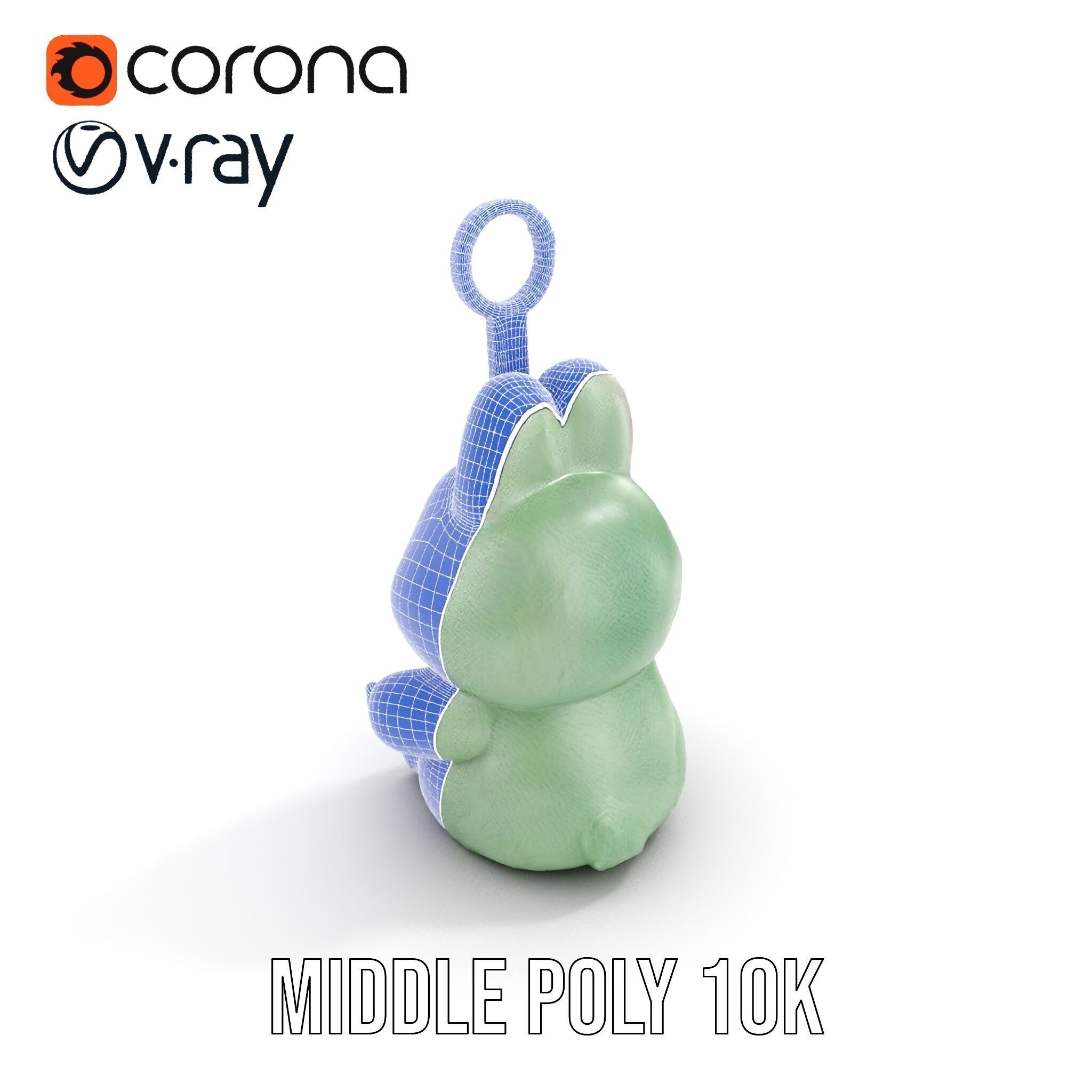 Labubu Monster Keychain Low-poly 3D model Low-poly 3D model_24