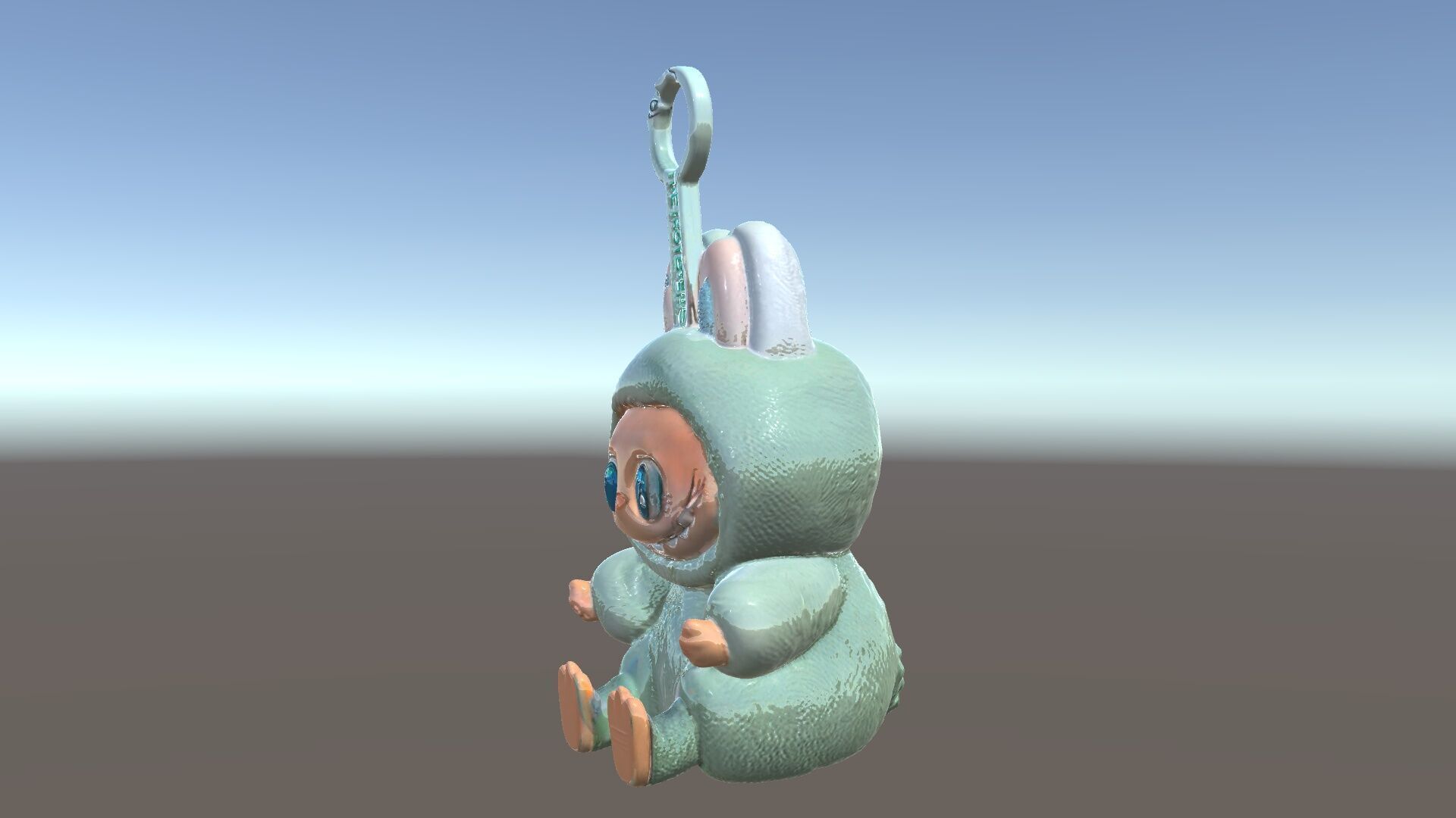 Labubu Monster Keychain Low-poly 3D model Low-poly 3D model_5