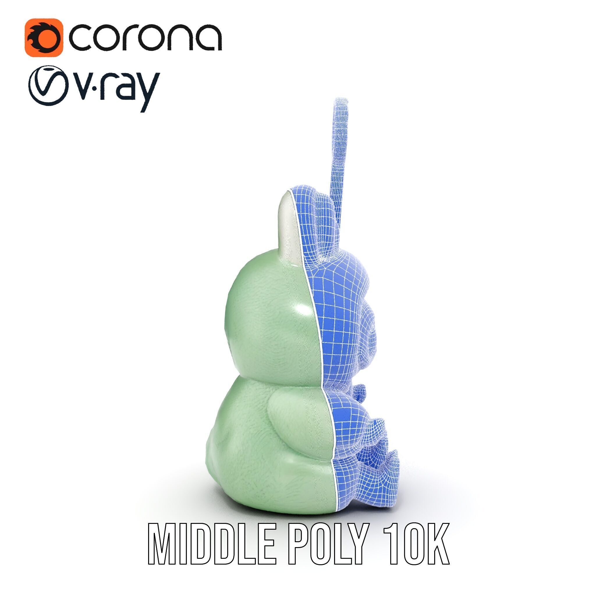 Labubu Monster Keychain Low-poly 3D model Low-poly 3D model_27