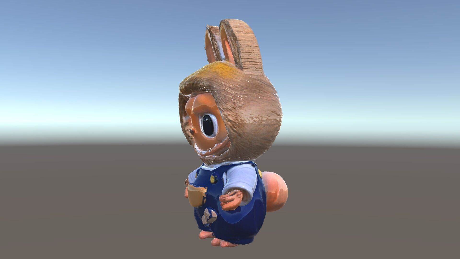 Labubu Monster Keychain Low-poly 3D model Low-poly 3D model_5