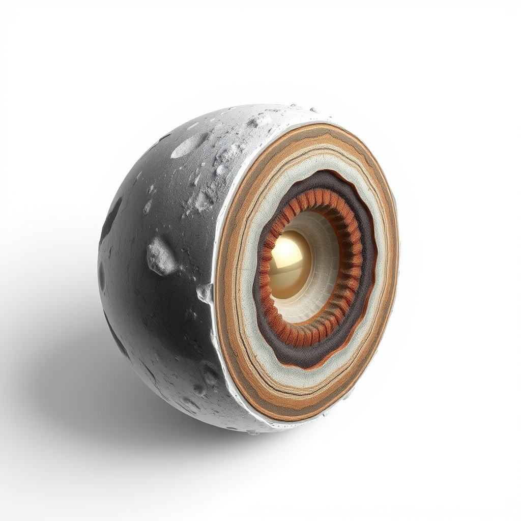 Planet Core Section Model Pack  Detailed Structure for Educat... Low-poly 3D model_3