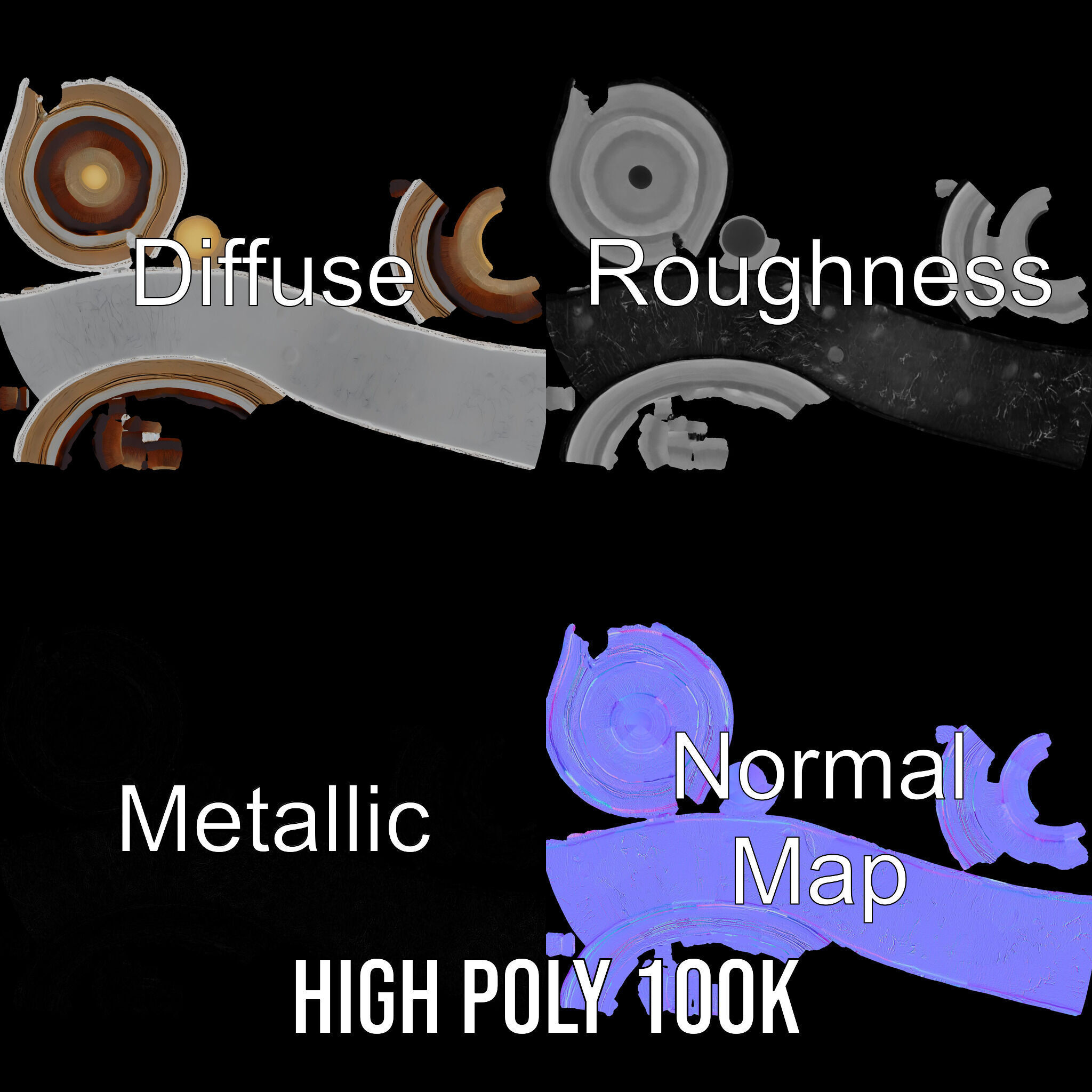 Planet Core Section Model Pack  Detailed Structure for Educat... Low-poly 3D model_4