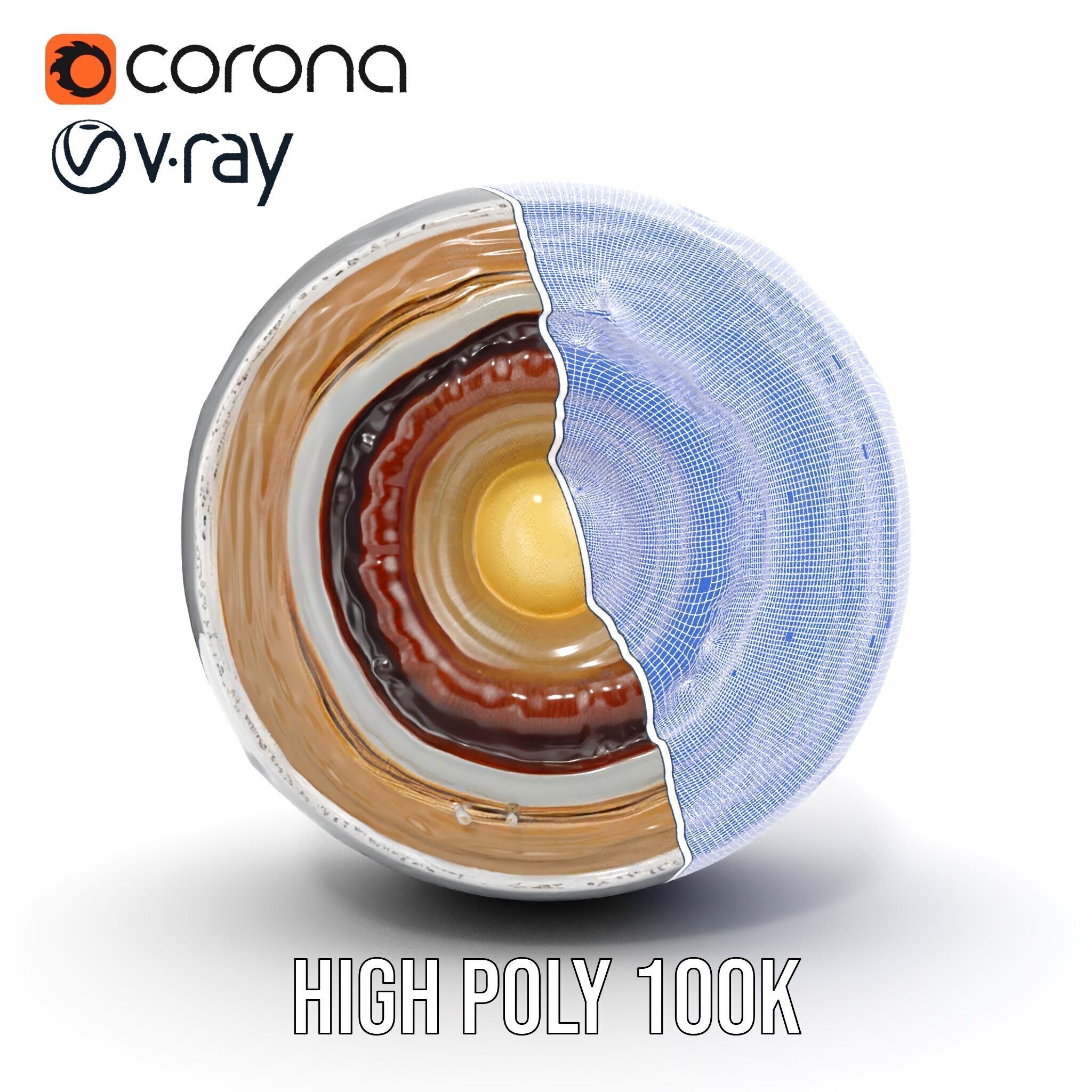 Planet Core Section Model Pack  Detailed Structure for Educat... Low-poly 3D model_21