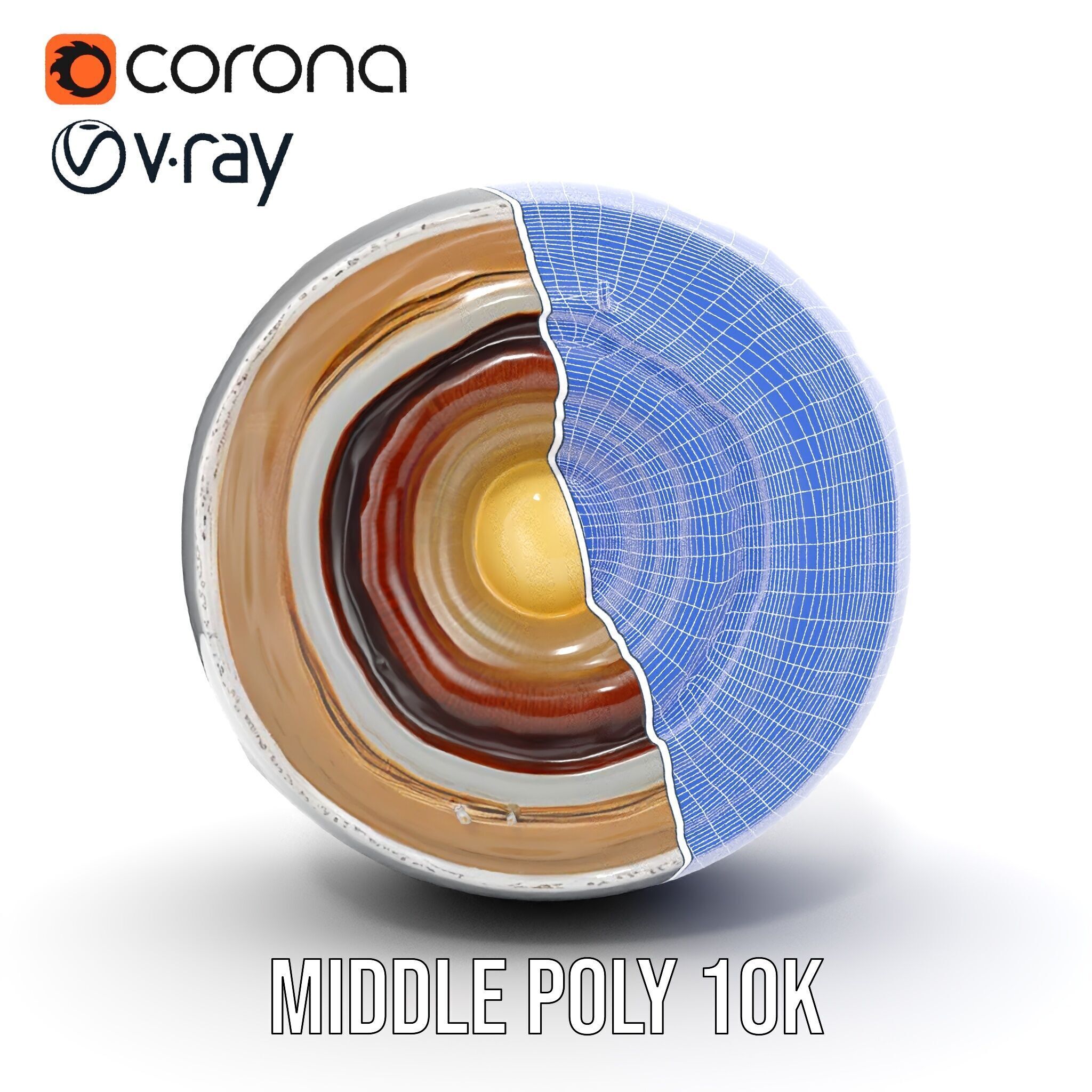 Planet Core Section Model Pack  Detailed Structure for Educat... Low-poly 3D model_31