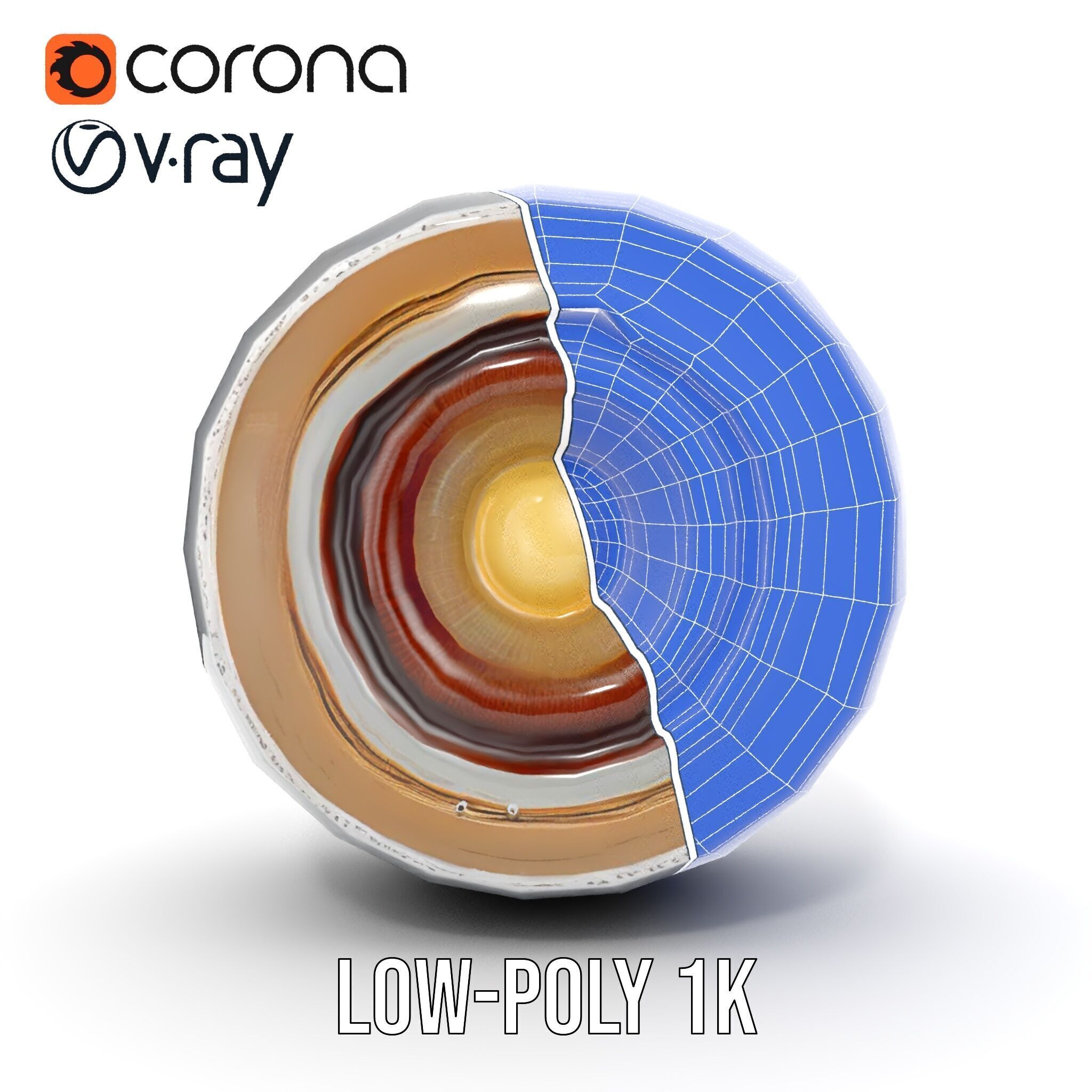 Planet Core Section Model Pack  Detailed Structure for Educat... Low-poly 3D model_32