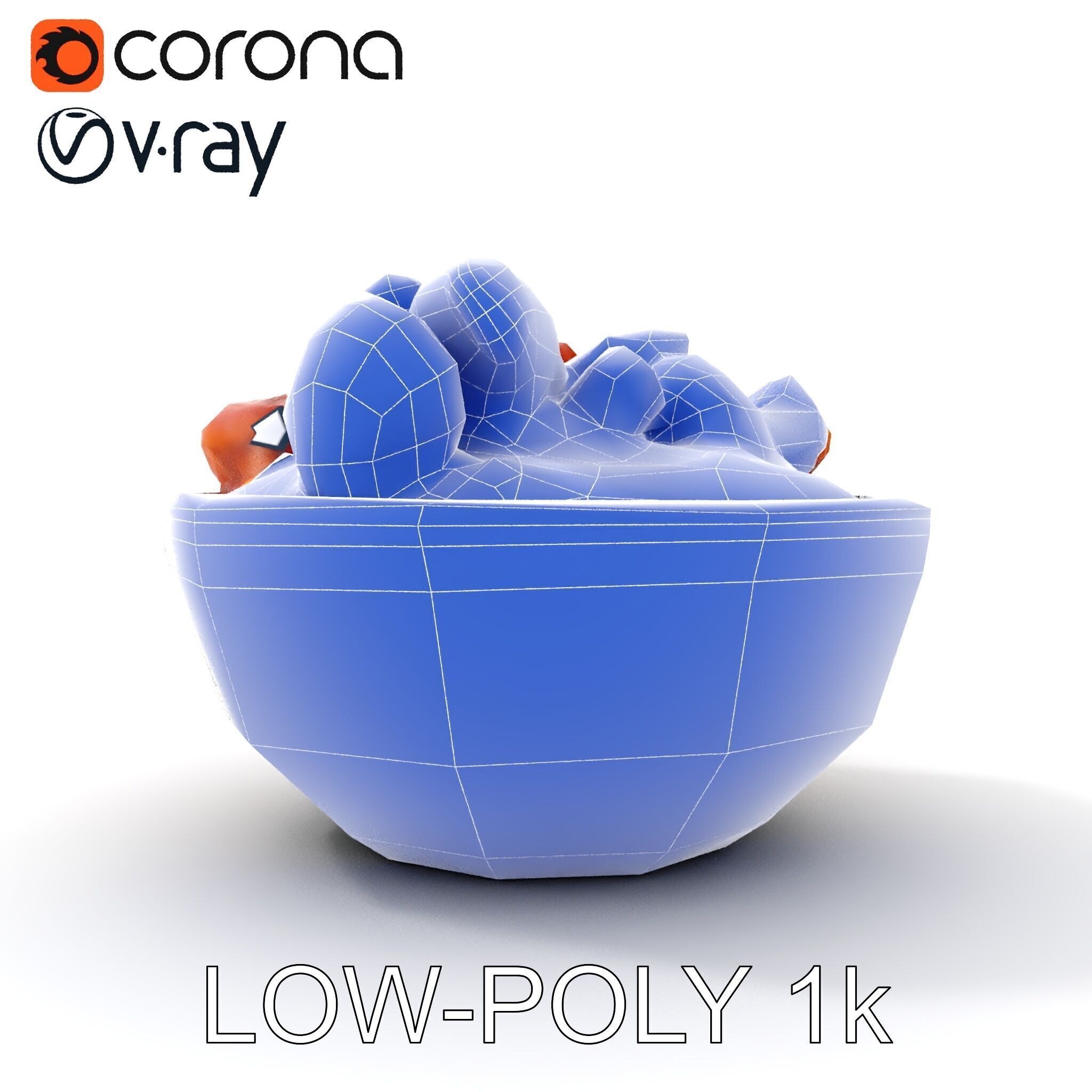 Chicken Curry Rice Bowl model pack Low-poly 3D model_18