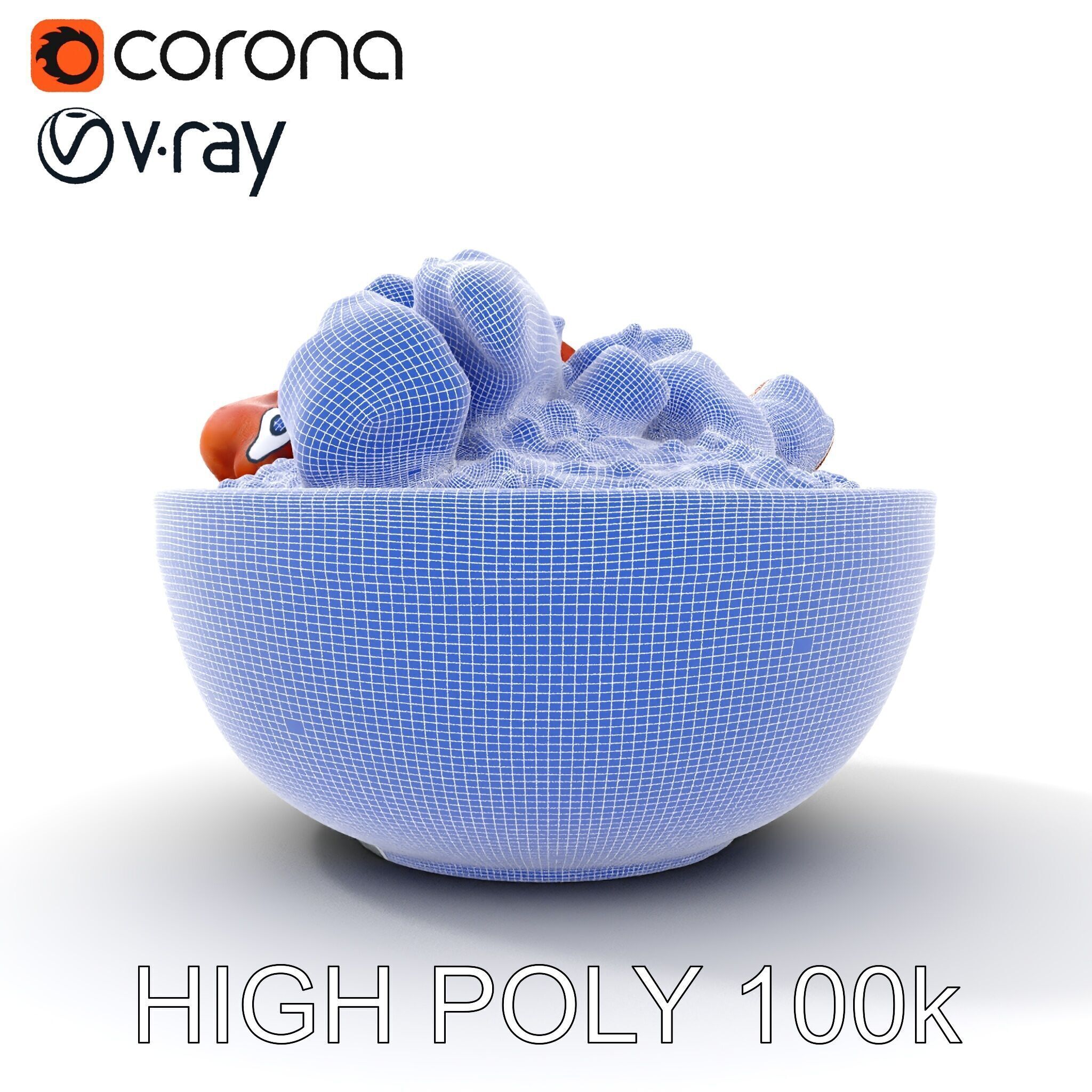 Chicken Curry Rice Bowl model pack Low-poly 3D model_33