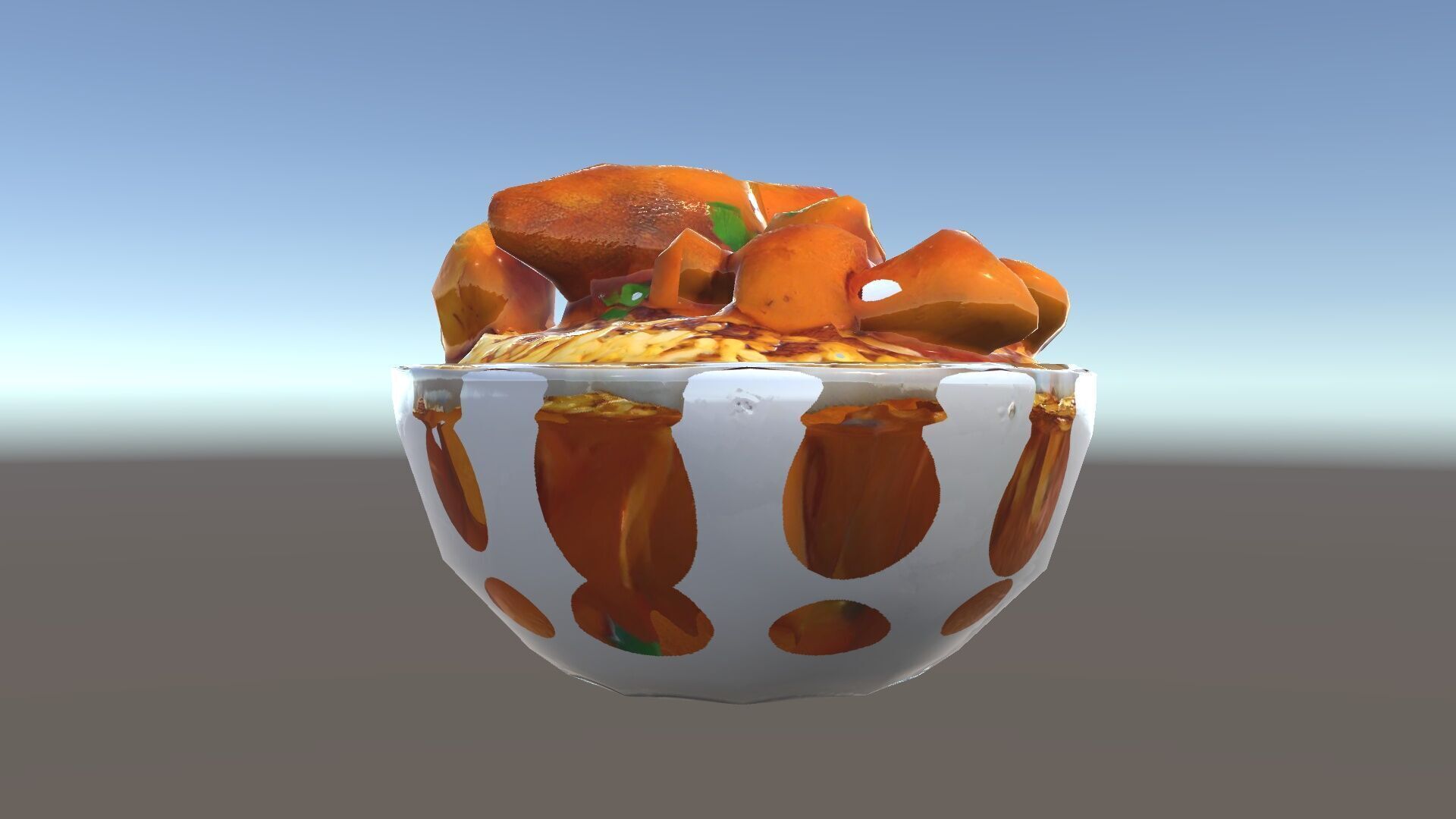 Chicken Curry Rice Bowl model pack Low-poly 3D model_35