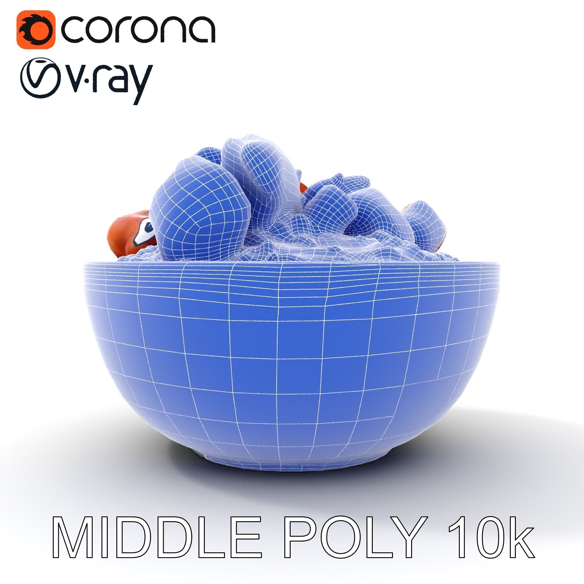 Chicken Curry Rice Bowl model pack Low-poly 3D model_28