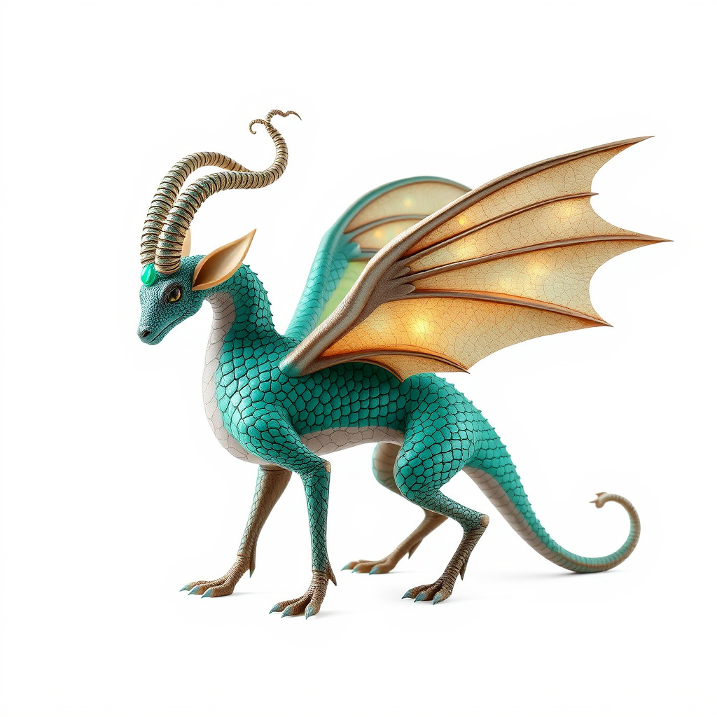 Fantasy Dragon Model Pack with Detailed Features Low-poly 3D model_3