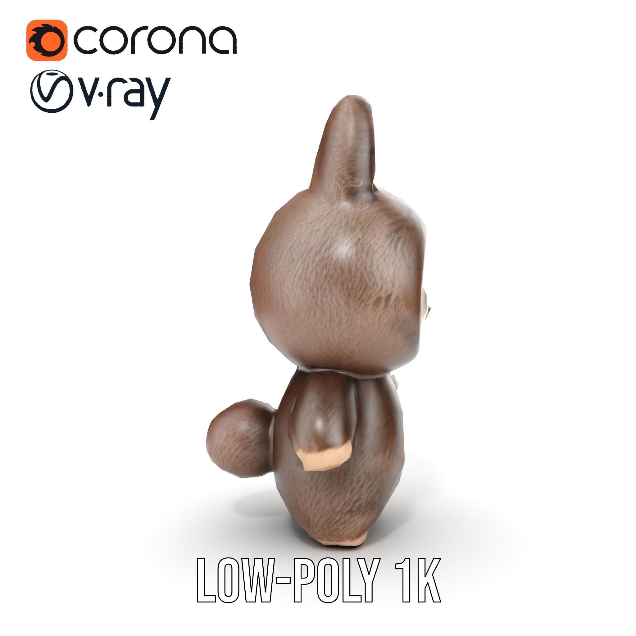 Labubu Monster Keychain Low-poly 3D model Low-poly 3D model_24