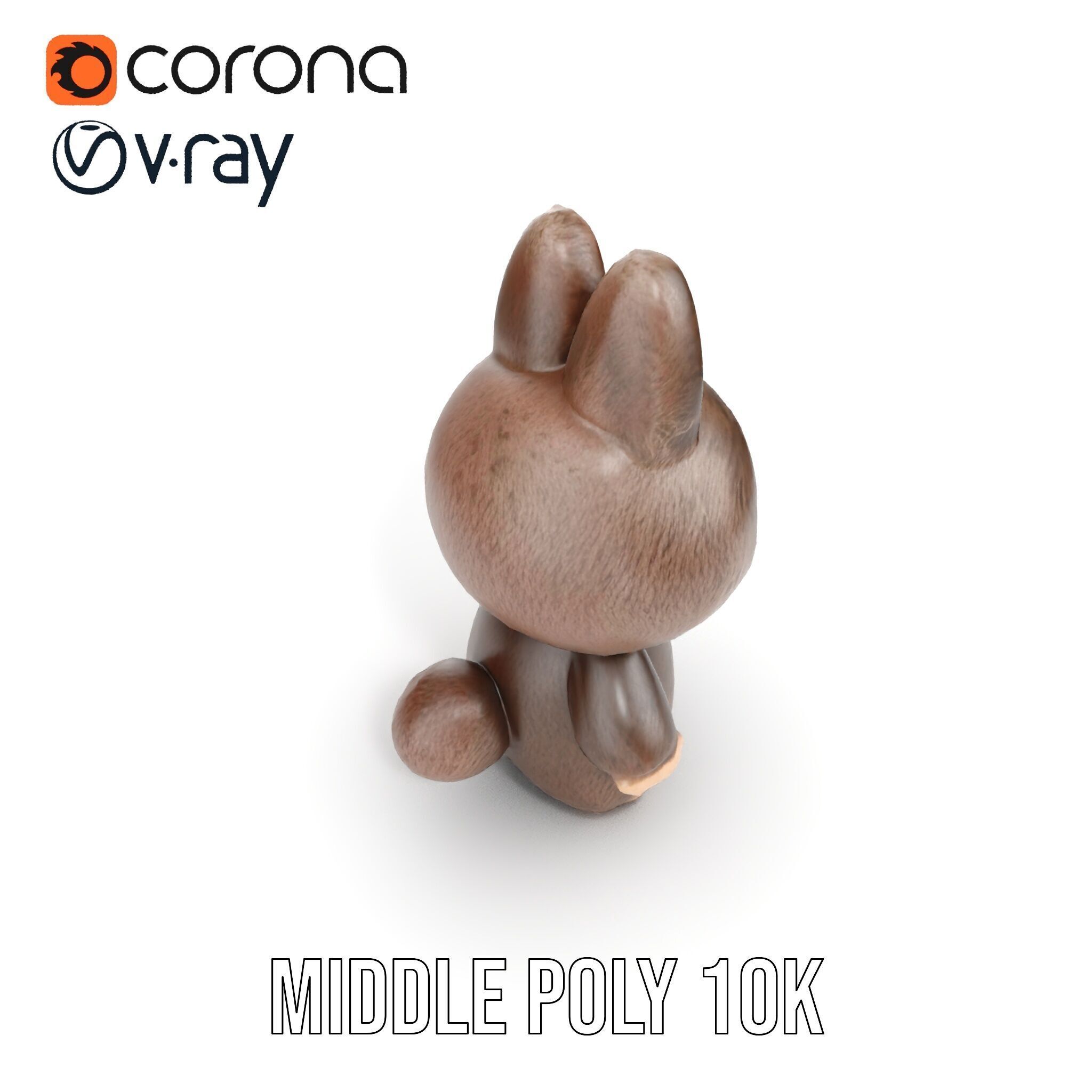 Labubu Monster Keychain Low-poly 3D model Low-poly 3D model_14