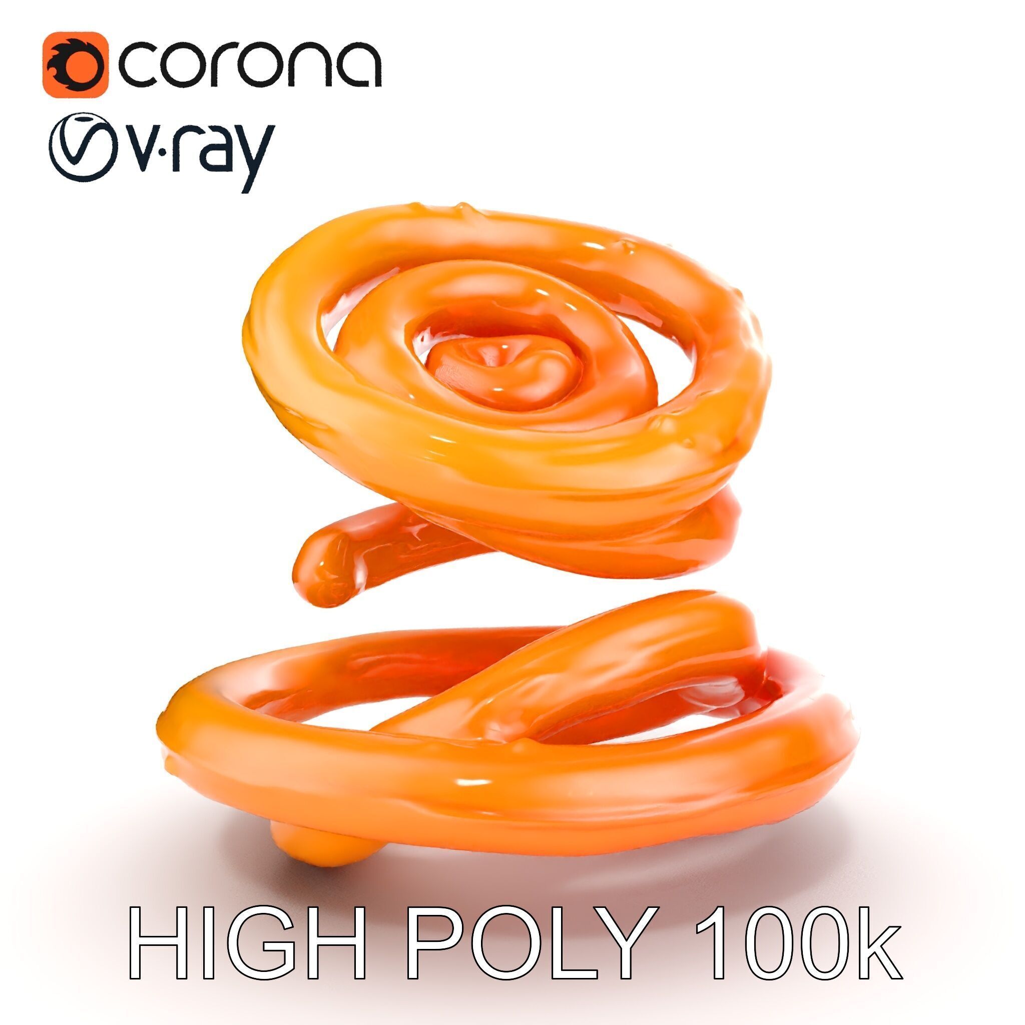 Spiral Ring Stack Decorative Model Pack Low-poly 3D model_21