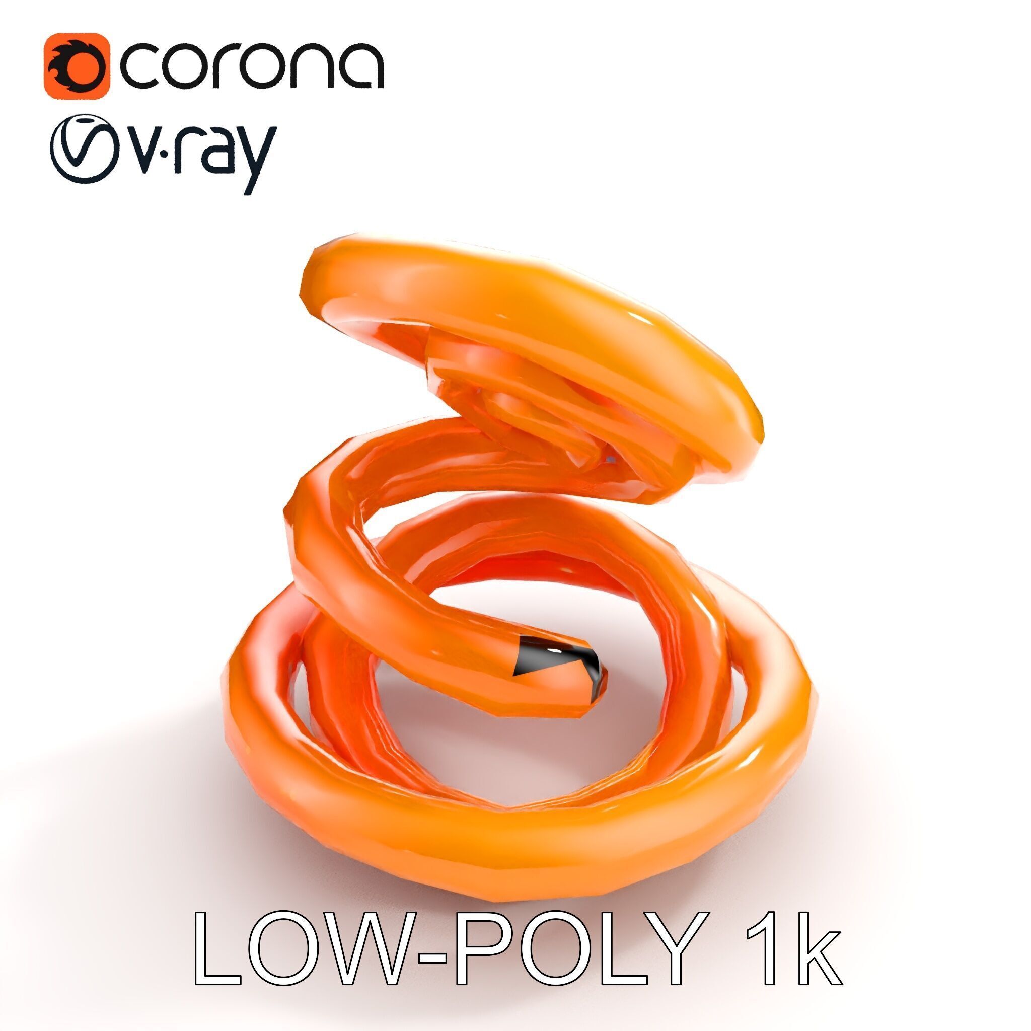 Spiral Ring Stack Decorative Model Pack Low-poly 3D model_20