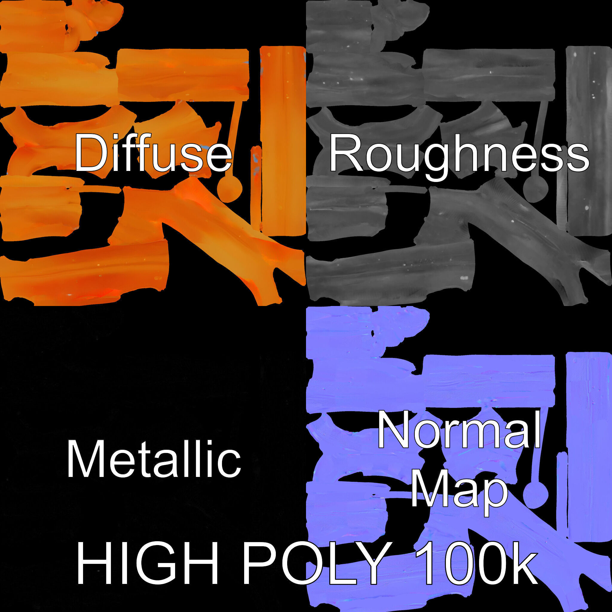 Spiral Ring Stack Decorative Model Pack Low-poly 3D model_4