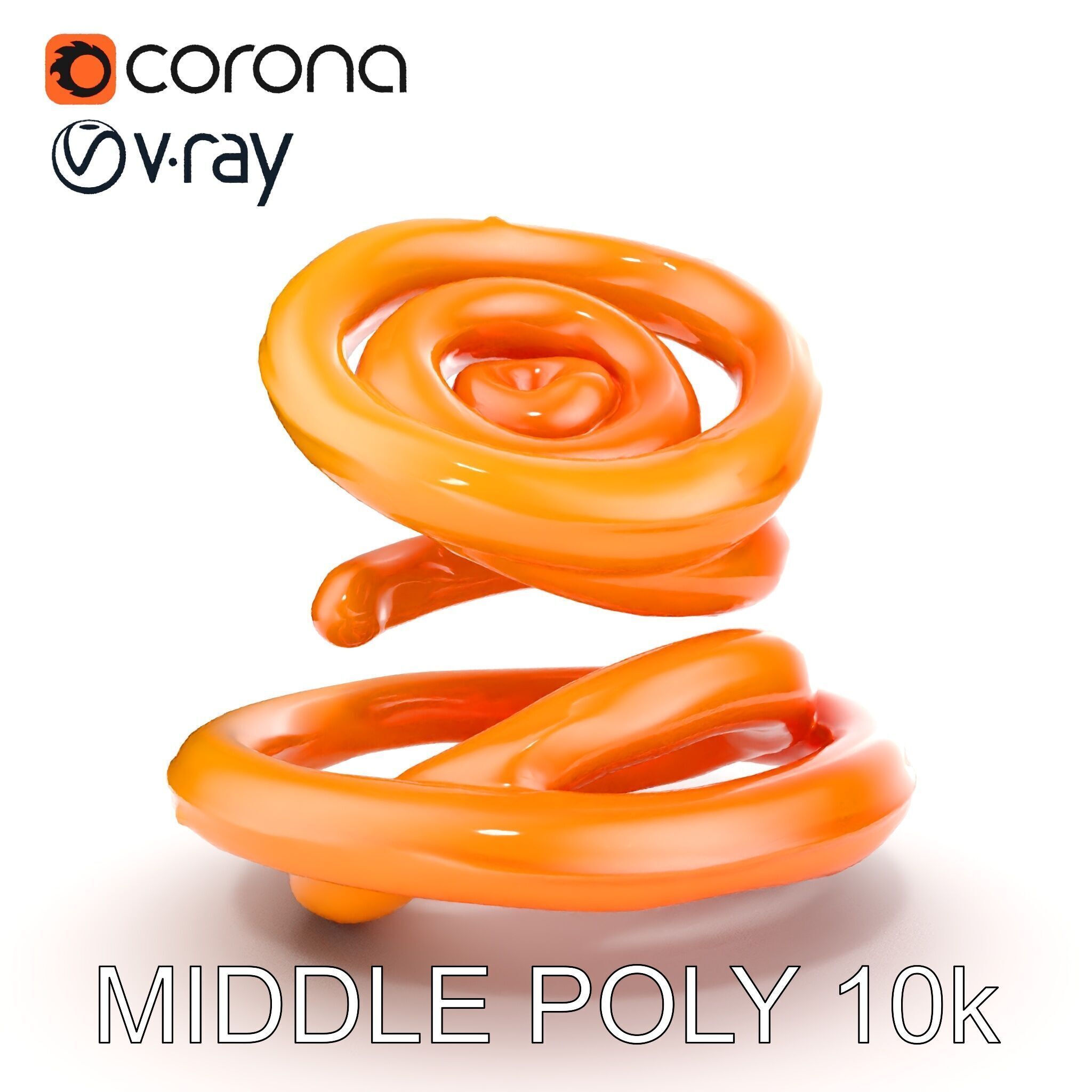 Spiral Ring Stack Decorative Model Pack Low-poly 3D model_11