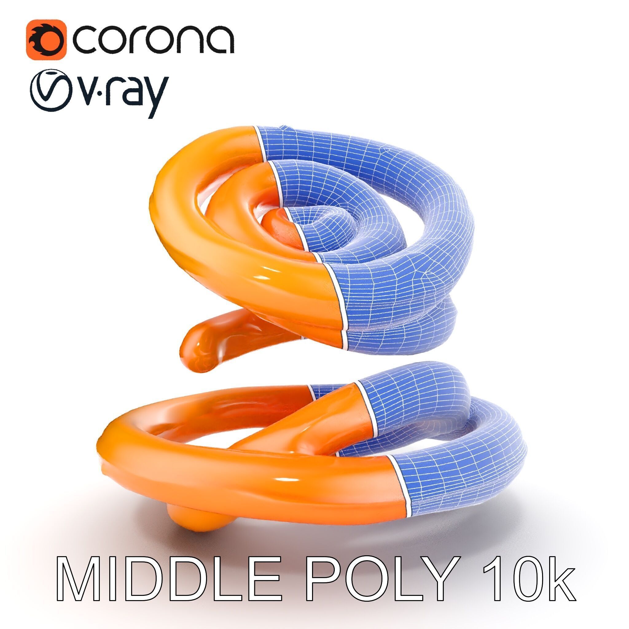 Spiral Ring Stack Decorative Model Pack Low-poly 3D model_28