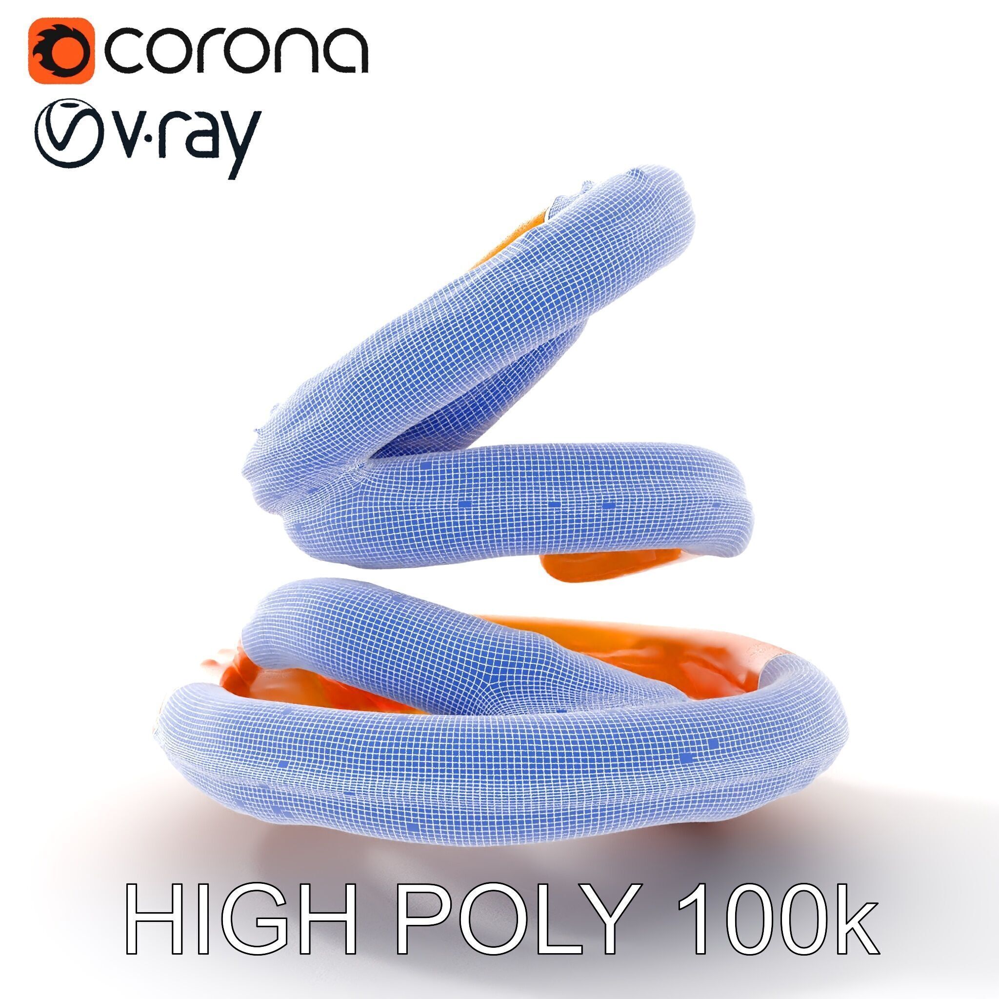 Spiral Ring Stack Decorative Model Pack Low-poly 3D model_36