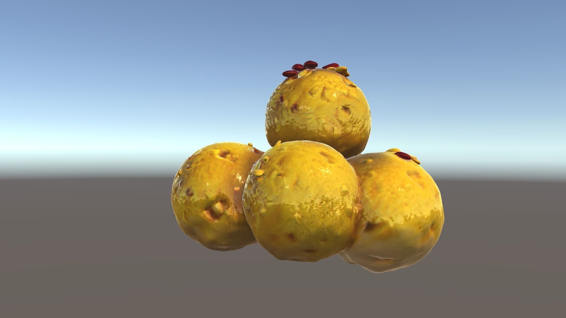 Almond Cookie Balls model pack Low-poly 3D model_6