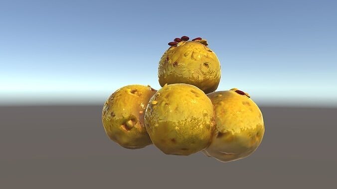 Almond Cookie Balls model pack Low-poly 3D model 5