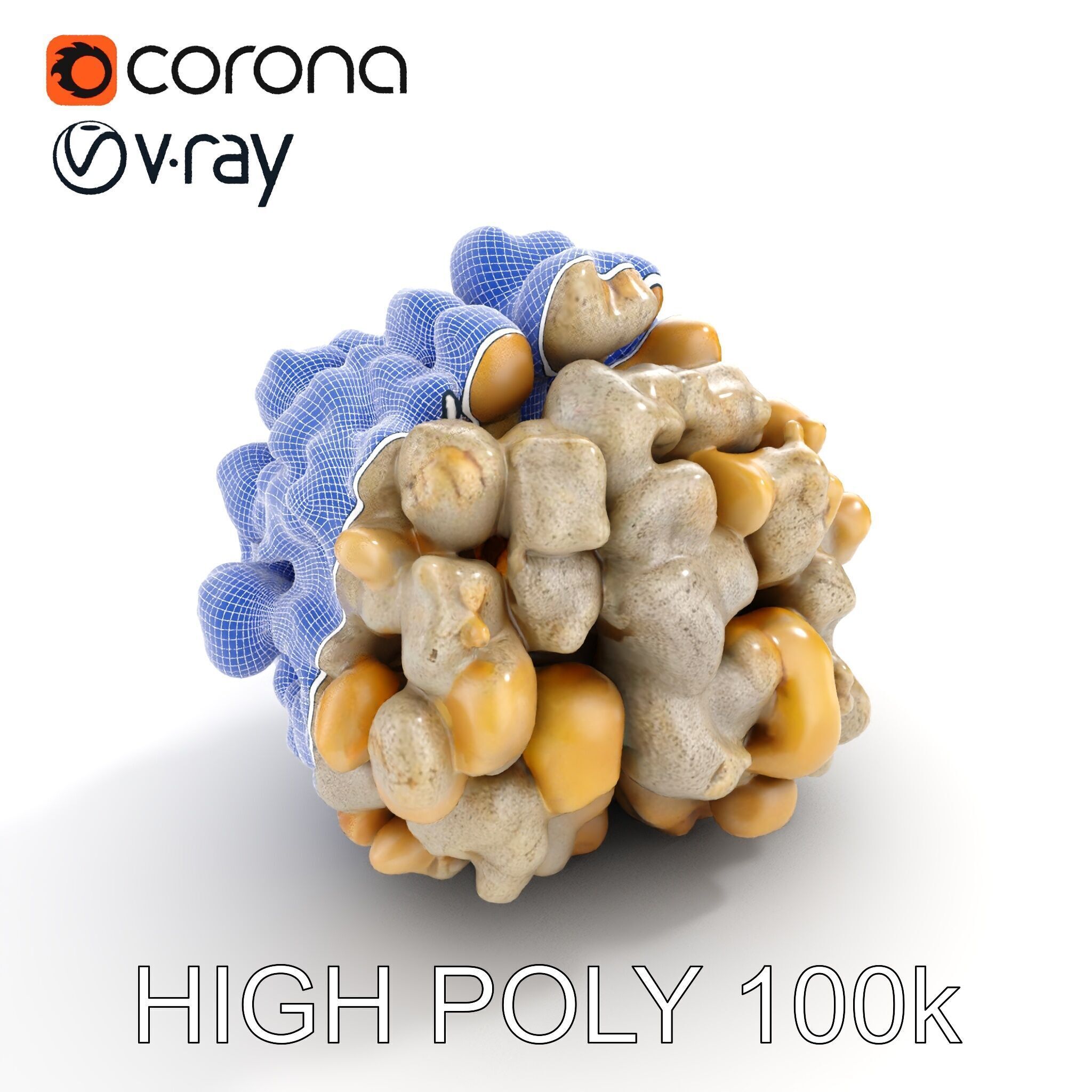 Realistic Coral Stone Model Pack for D Environments Low-poly 3D model_32