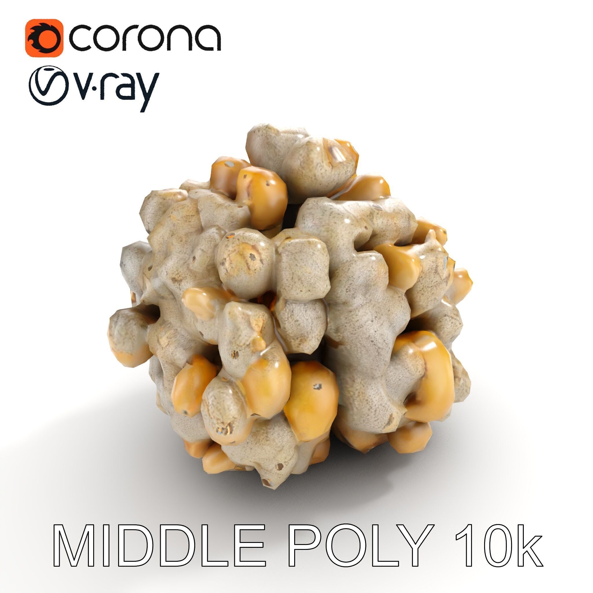 Realistic Coral Stone Model Pack for D Environments Low-poly 3D model_6