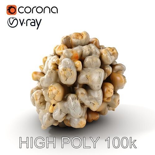 Realistic Coral Stone Model Pack for D Environments Low-poly 3D model