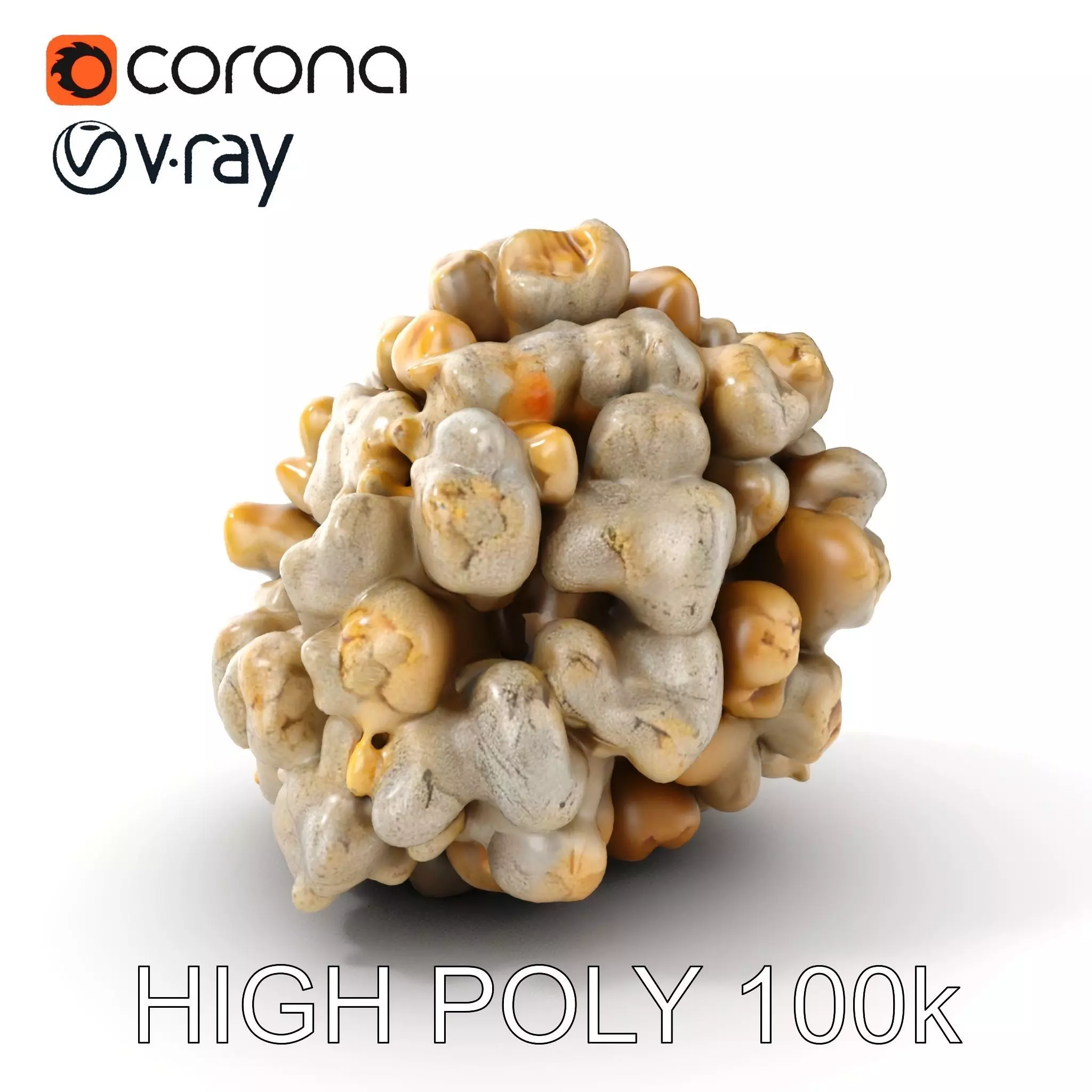 Realistic Coral Stone Model Pack for D Environments Low-poly 3D model_0