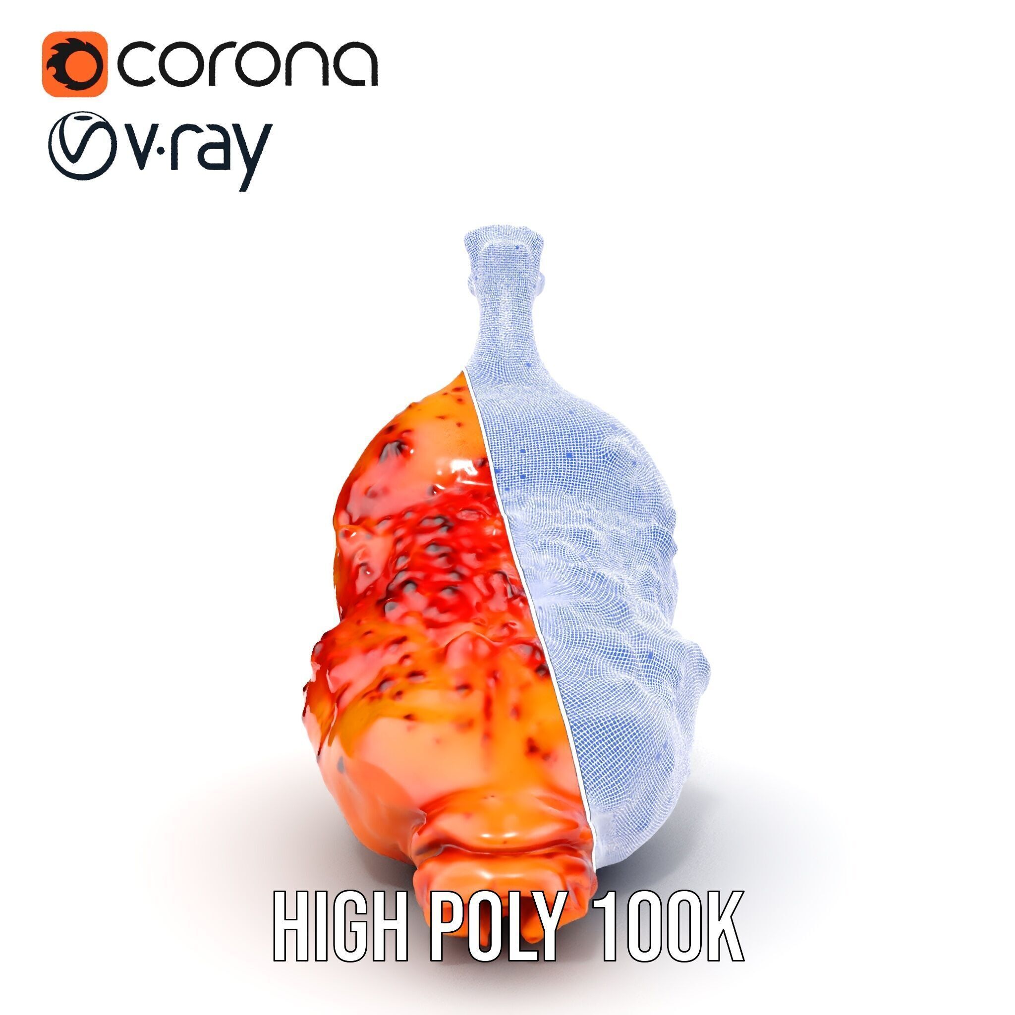 Spicy Chicken Drumstick D Model Pack Low-poly 3D model_25