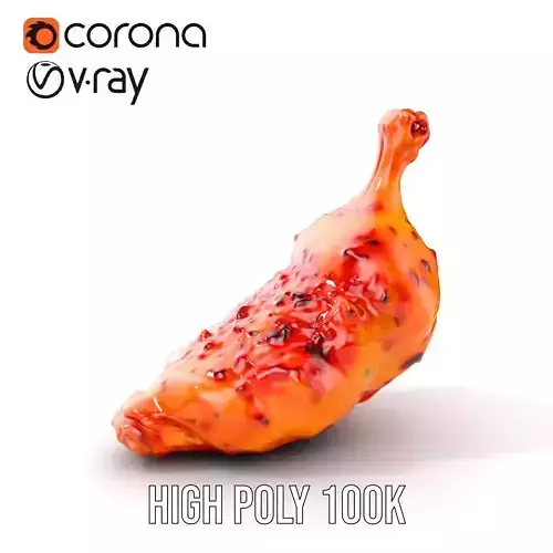 Spicy Chicken Drumstick D Model Pack Low-poly 3D model