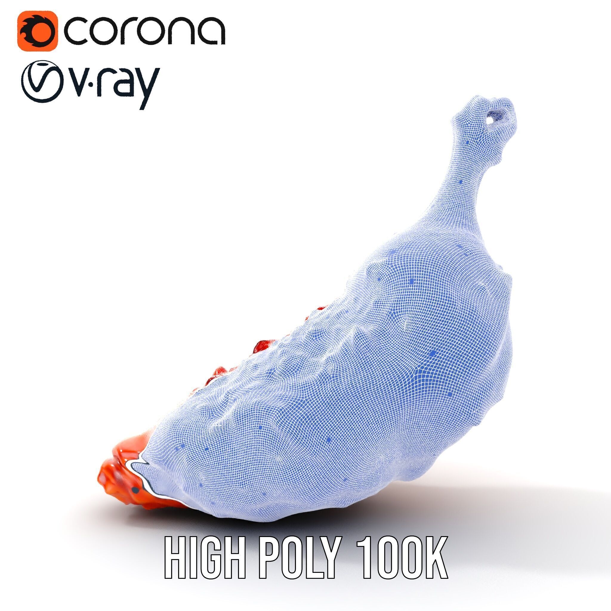 Spicy Chicken Drumstick D Model Pack Low-poly 3D model_36