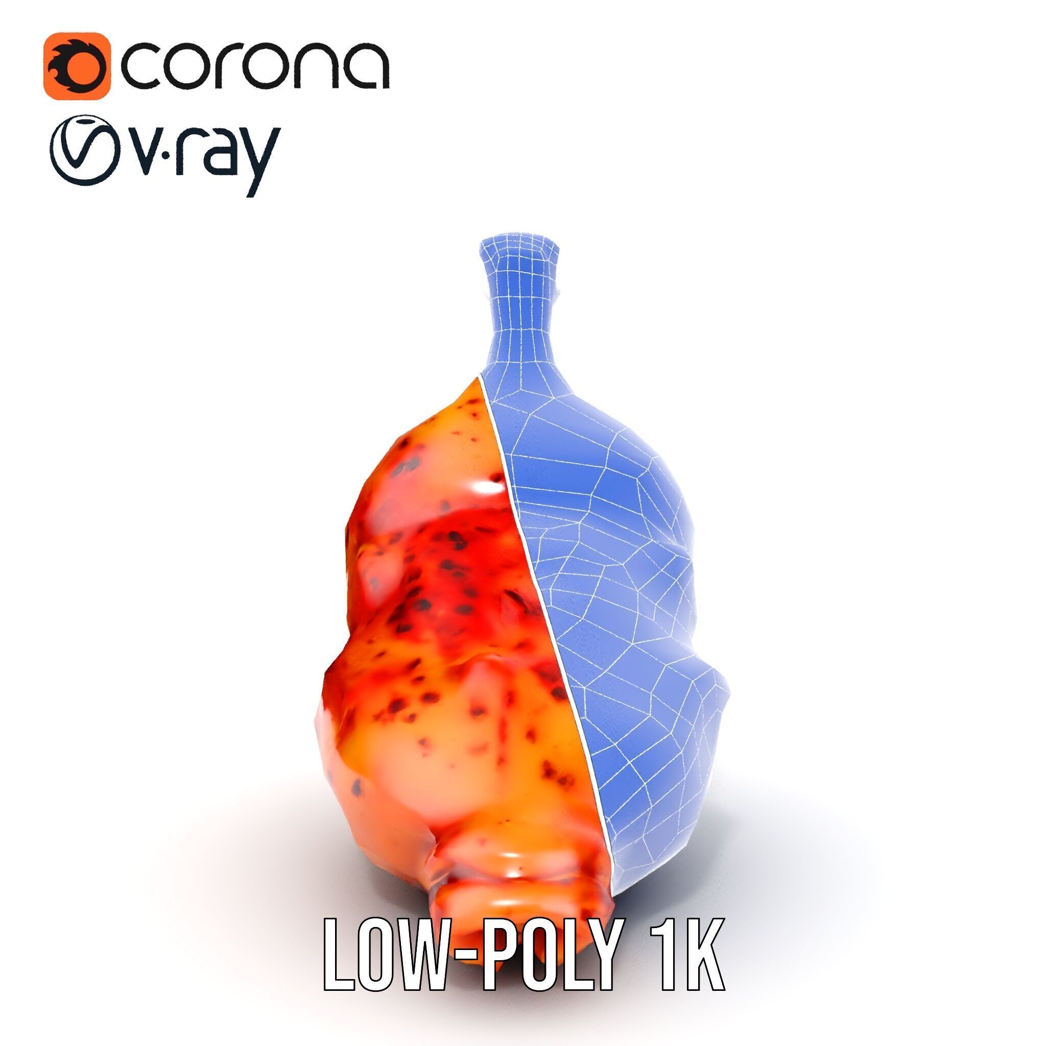 Spicy Chicken Drumstick D Model Pack Low-poly 3D model_15