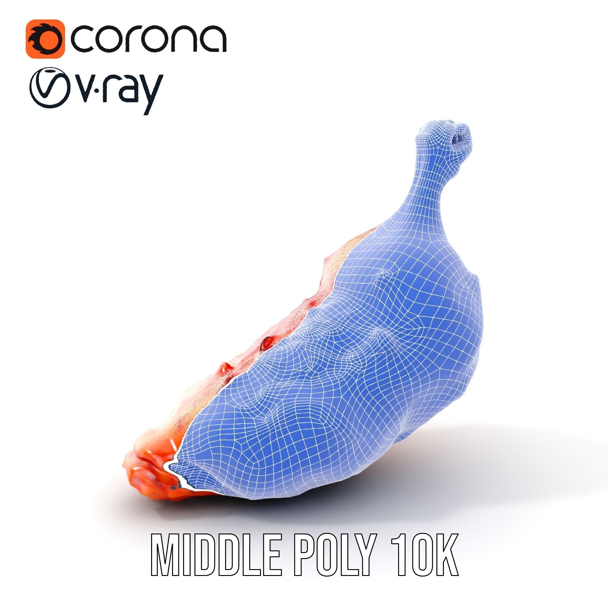 Spicy Chicken Drumstick D Model Pack Low-poly 3D model_17