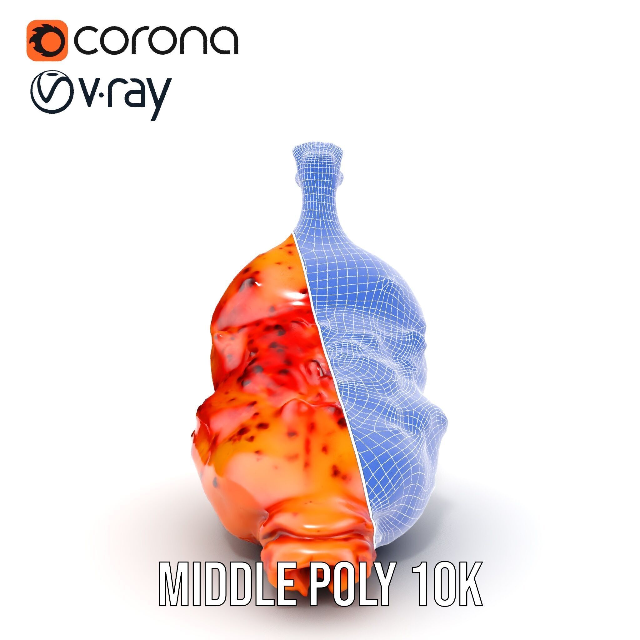 Spicy Chicken Drumstick D Model Pack Low-poly 3D model_32